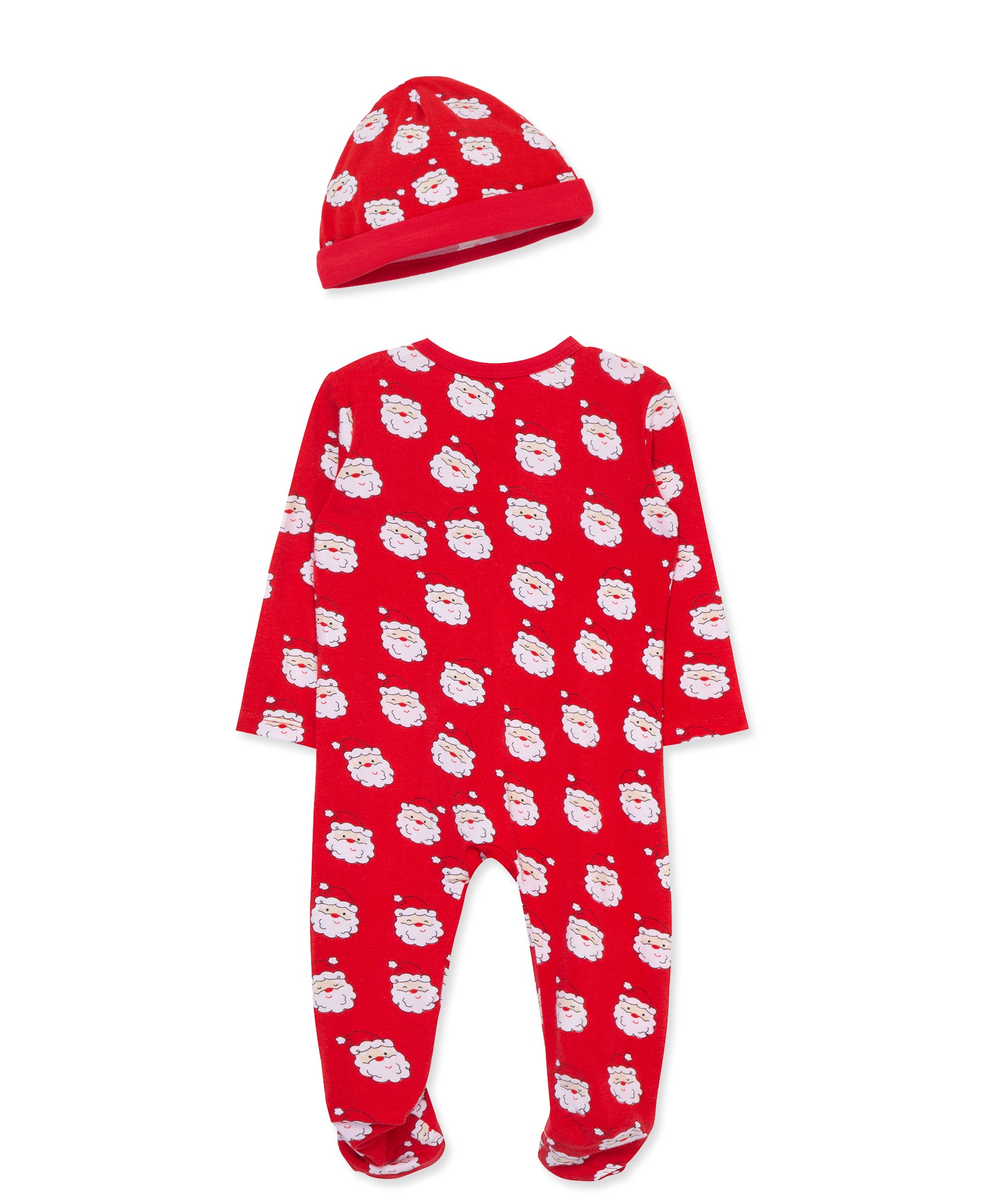 Santa 2-Way-Zip Footie & Hat (NB-9M) - Little Me