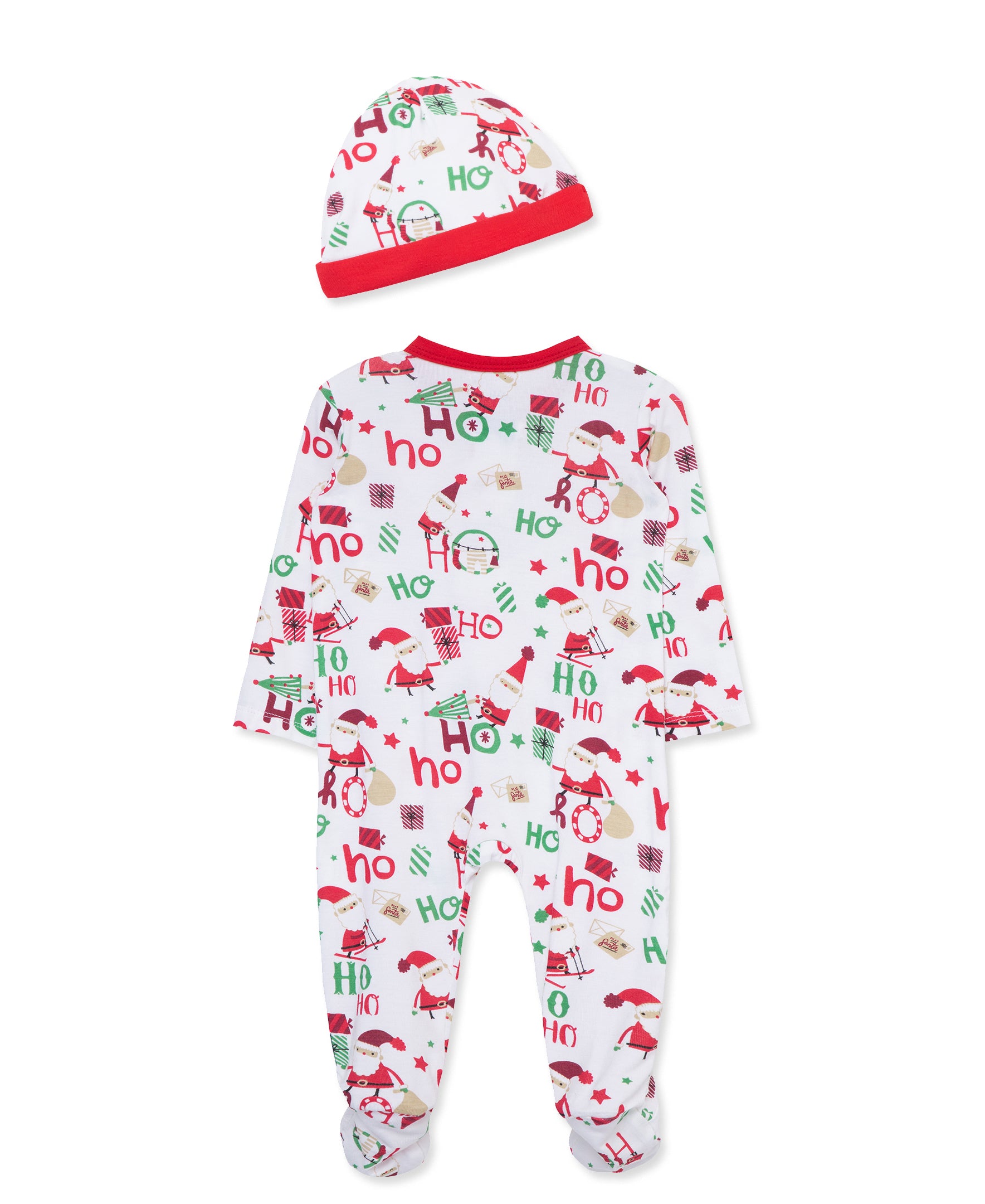 Ho Ho Ho 2-Way-Zip Footie & Hat (NB-9M) - Little Me