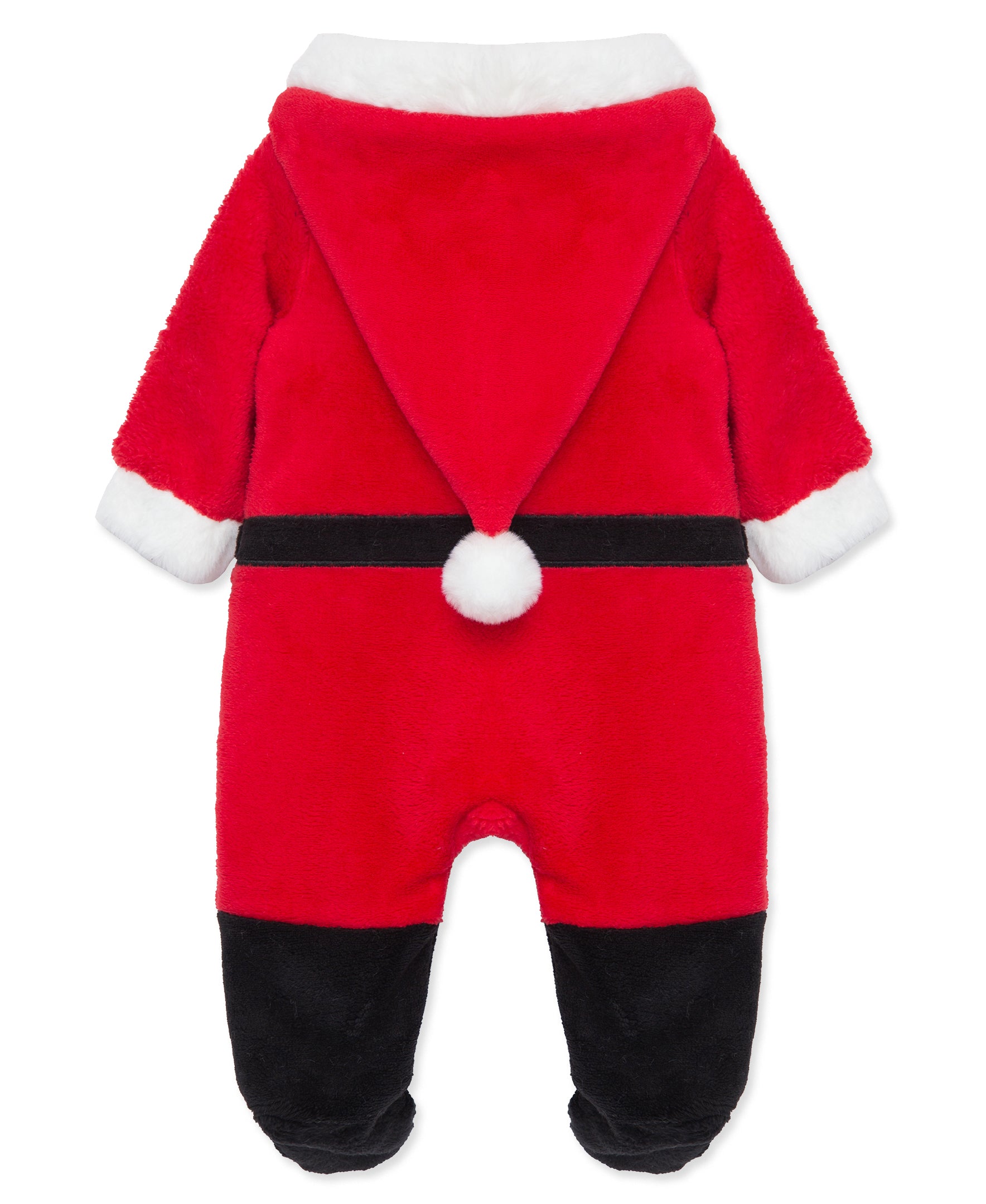 Santa Velour Zip Front Footie - Little Me