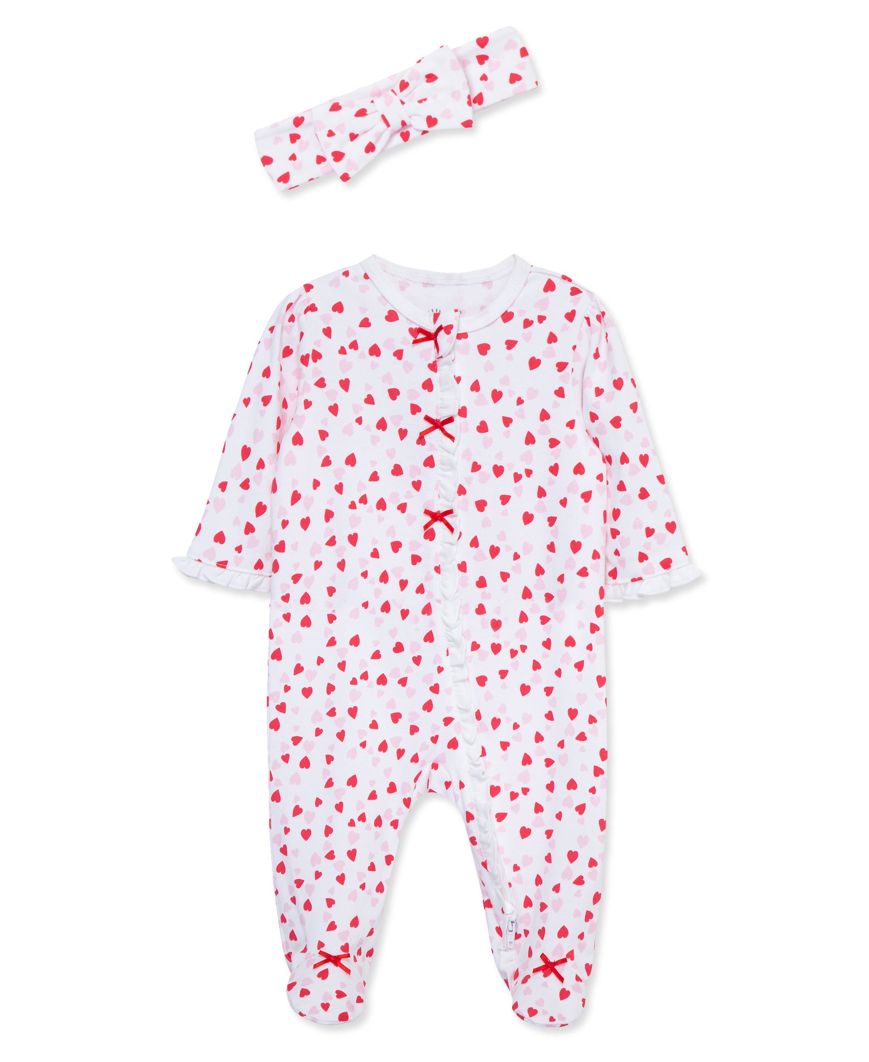 Valentine Footie & Headband - Little Me