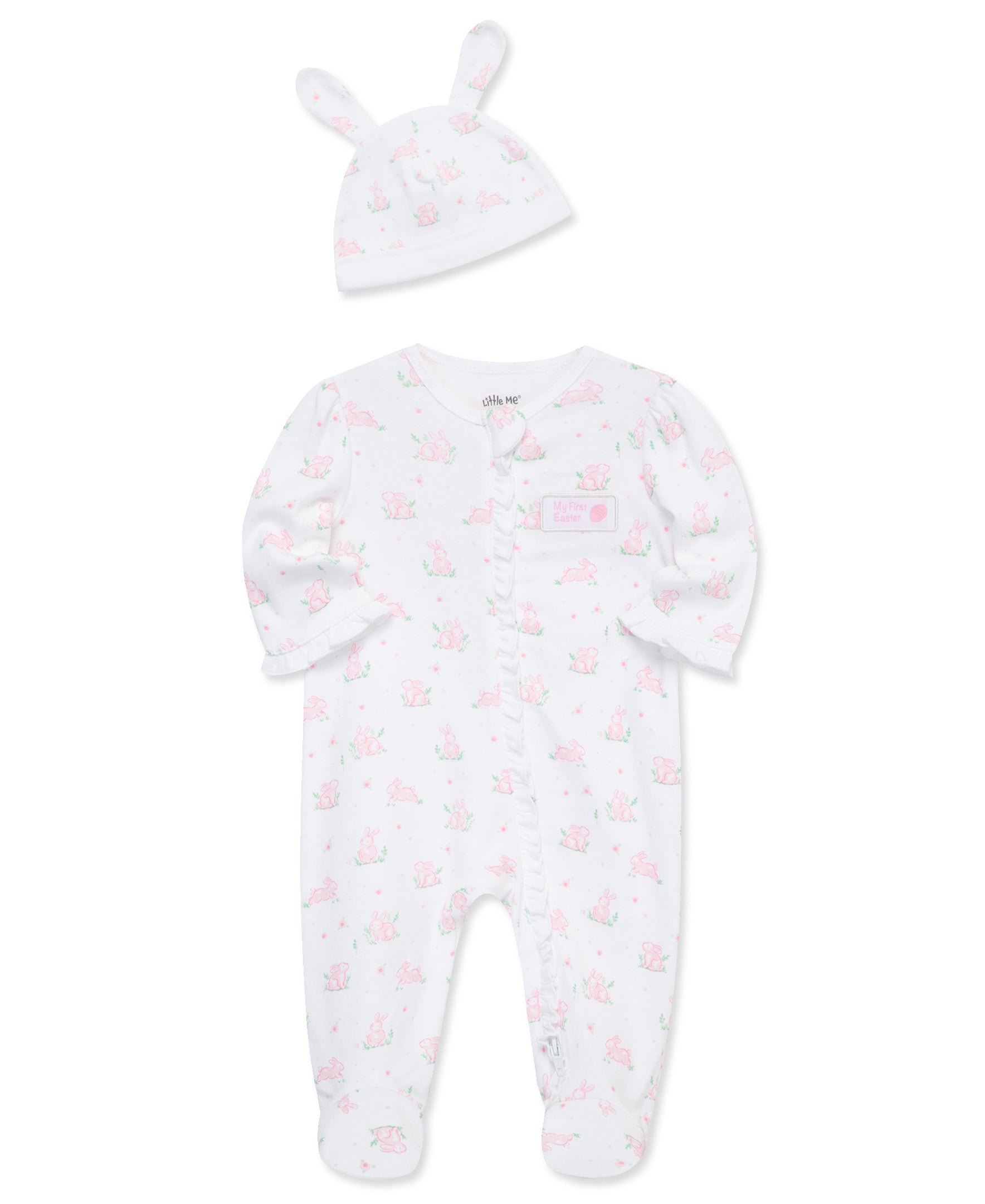 Pink Bunny Footie & Hat - Little Me