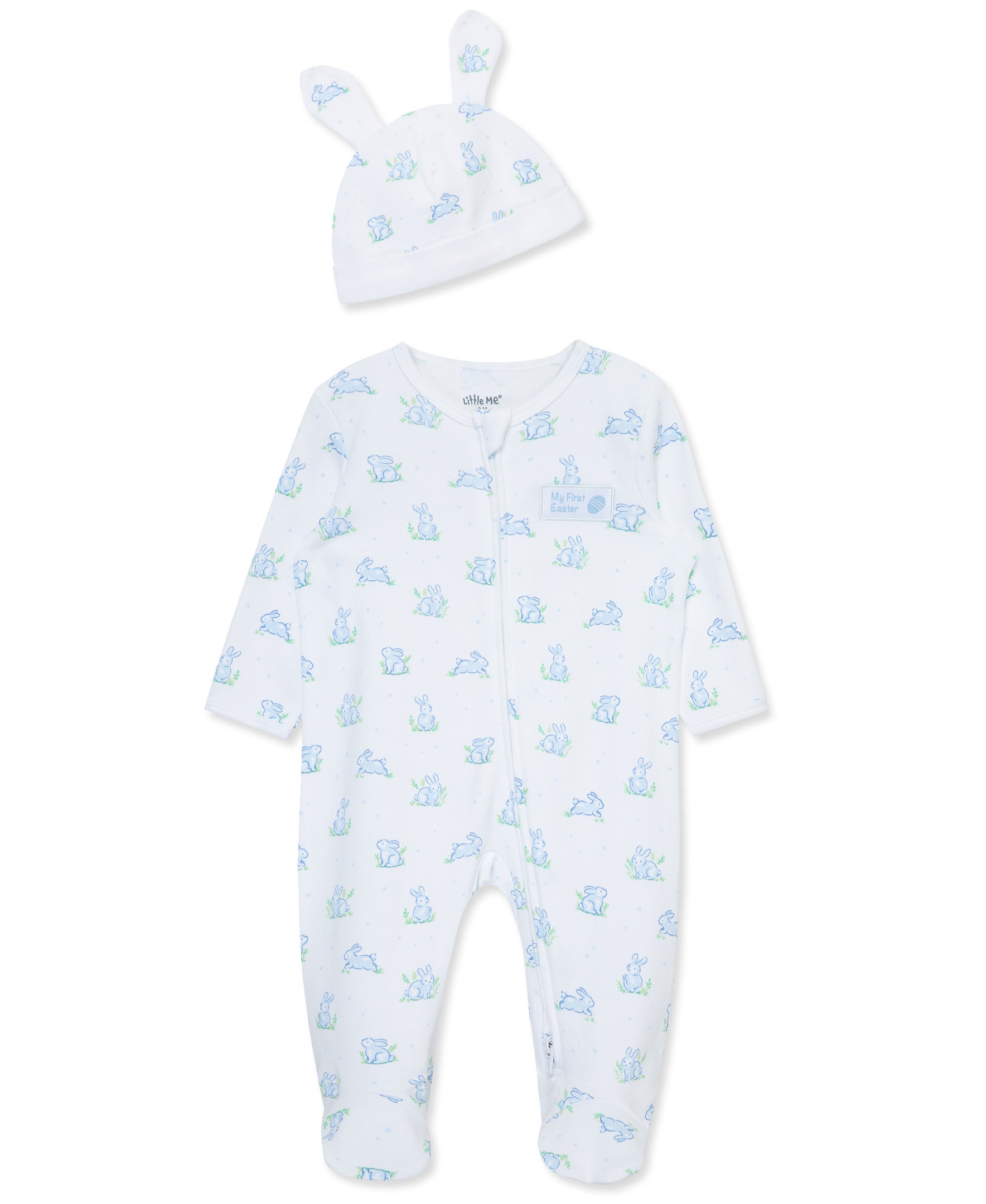 Blue Bunny Footie & Hat - Little Me