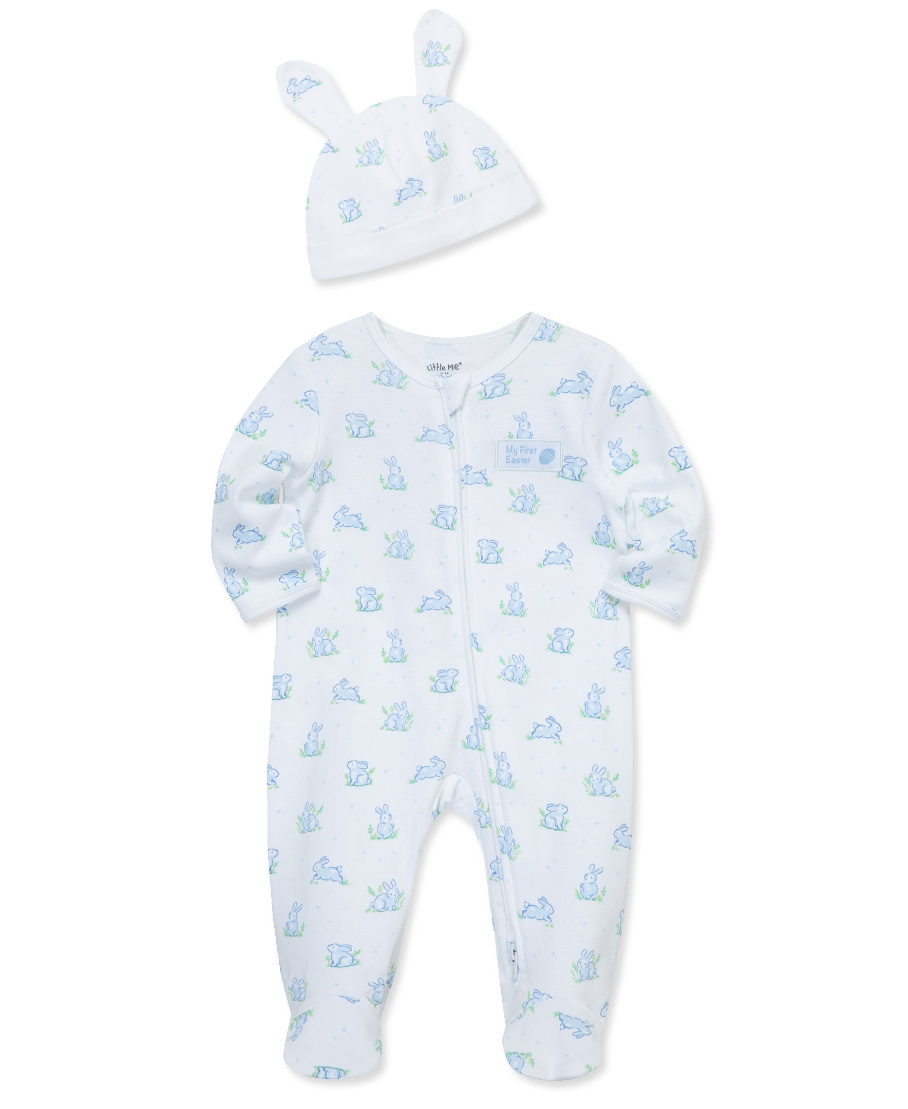 Blue Bunny Footie & Hat - Little Me