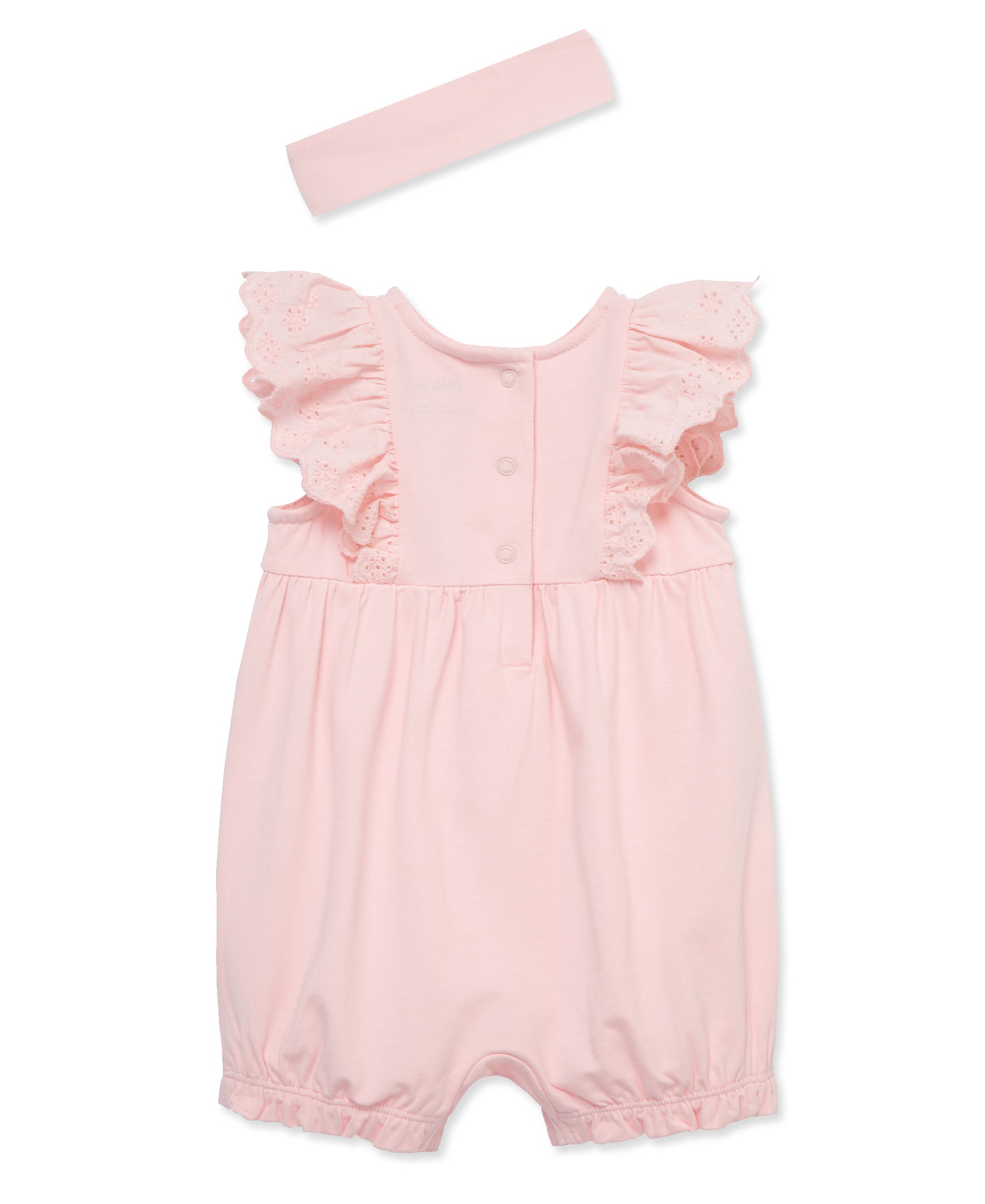 Rose Eyelet Romper & Headband Set - Little Me