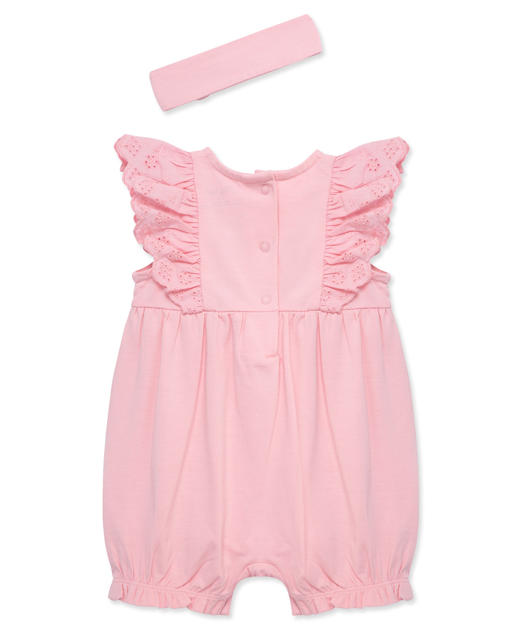 Candy Eyelet Romper & Headband Set - Little Me