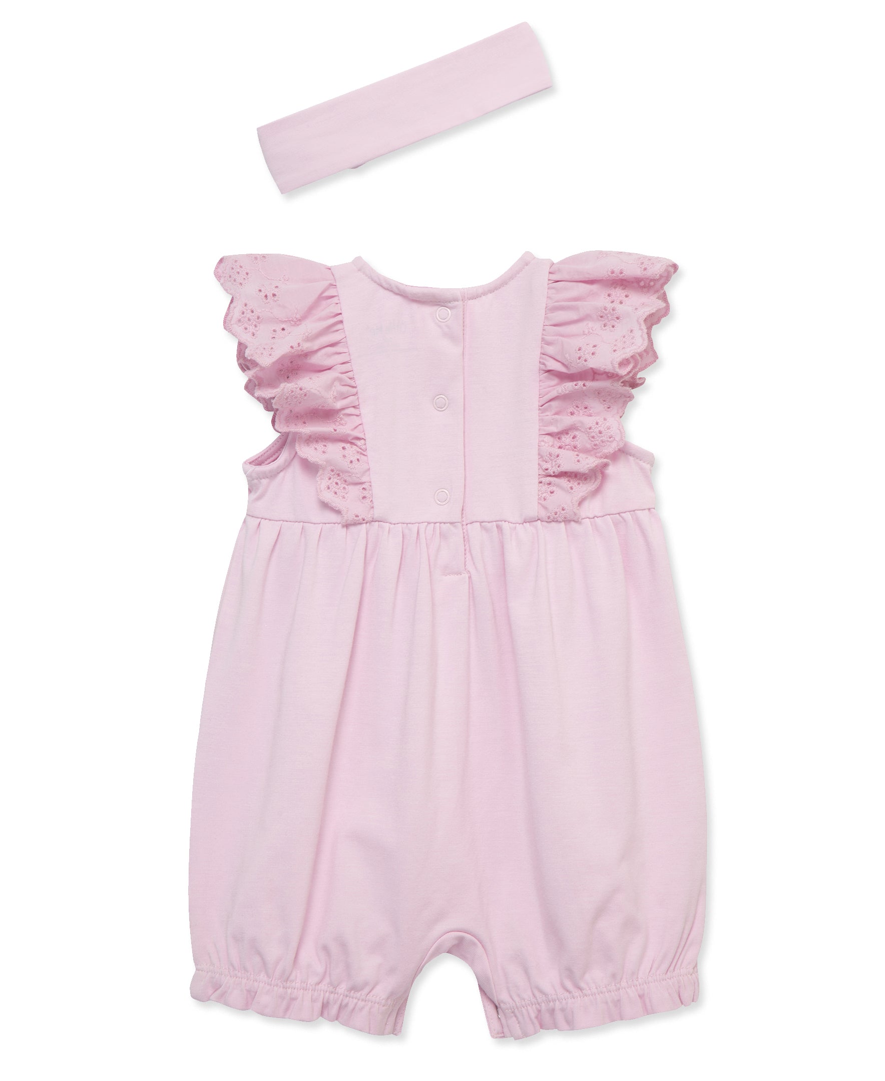 Lilac Eyelet Romper & Headband Set - Little Me