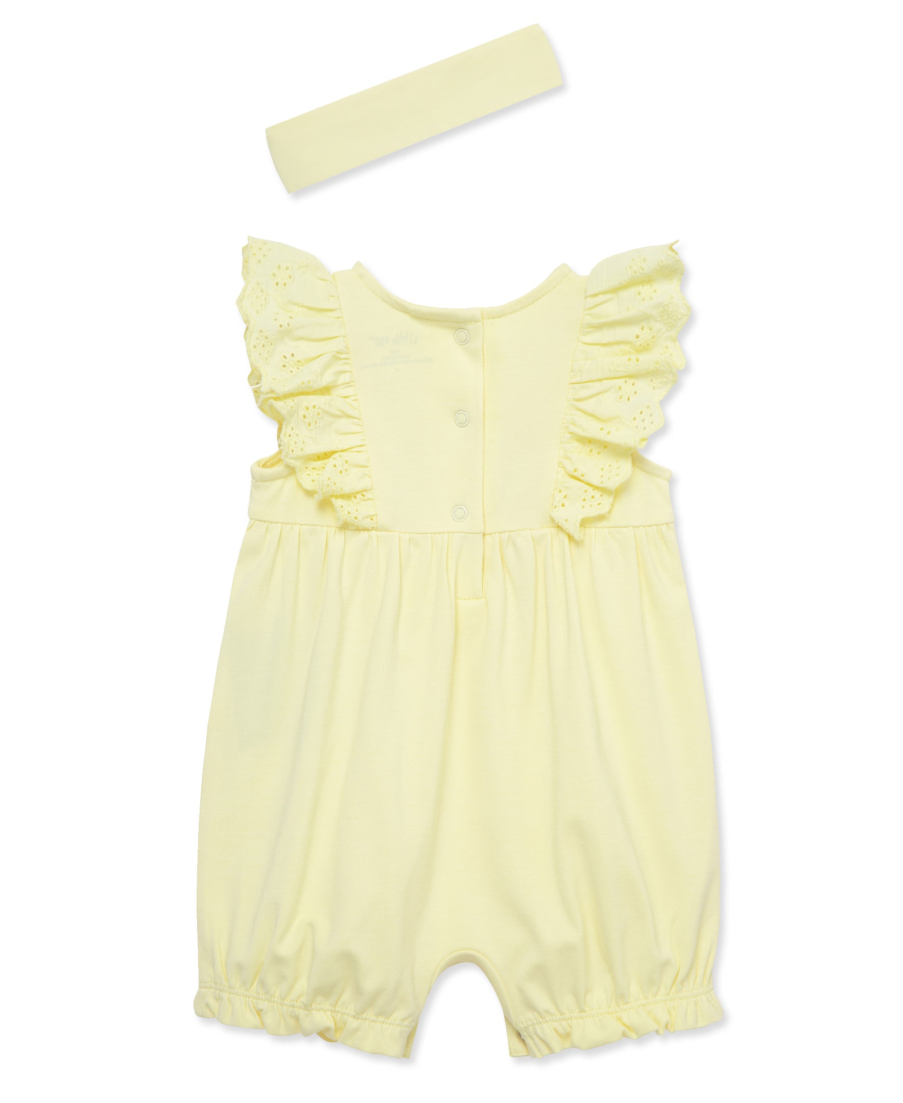 Yellow Eyelet Romper & Headband Set - Little Me