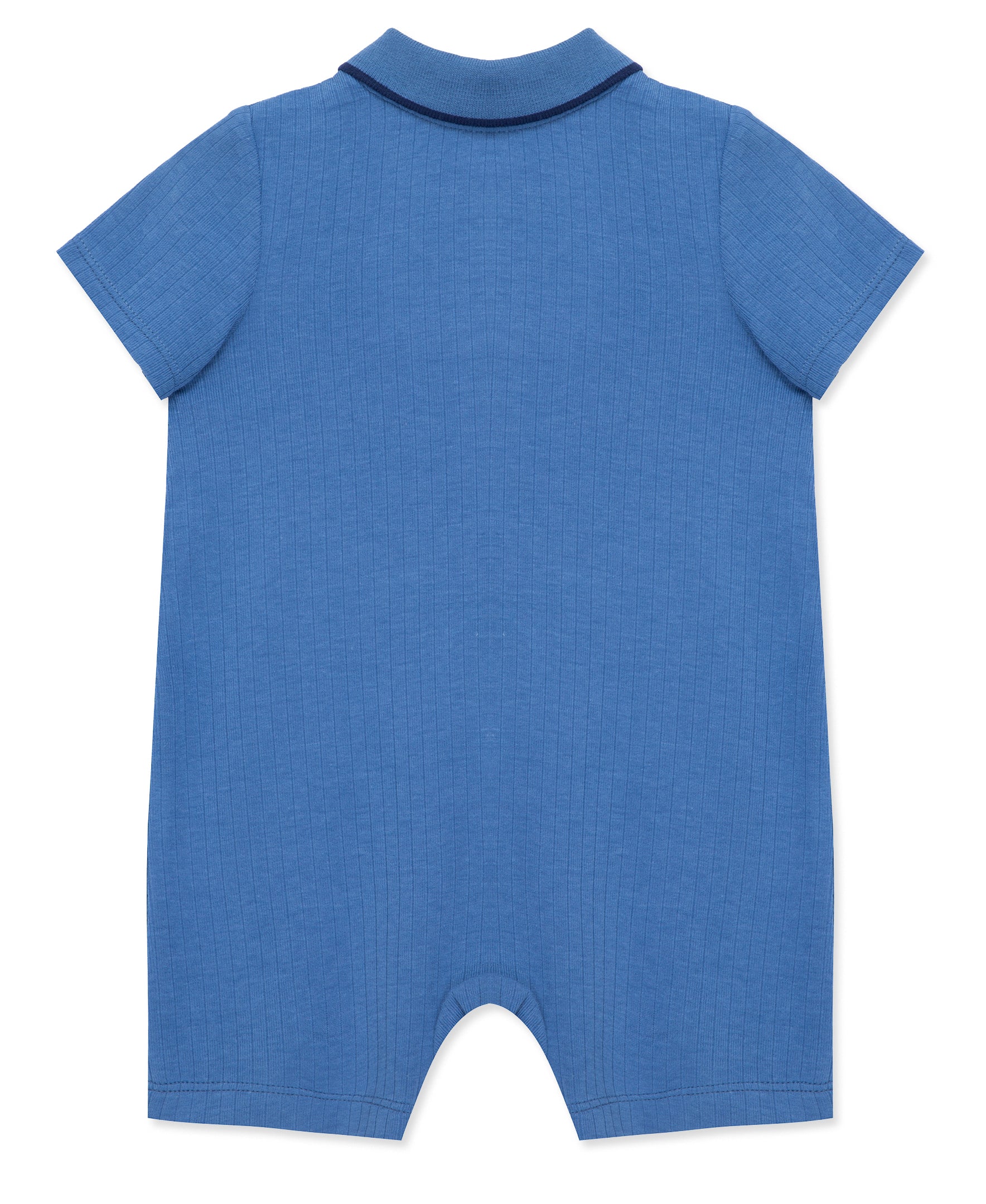 Blue Polo Romper - Little Me