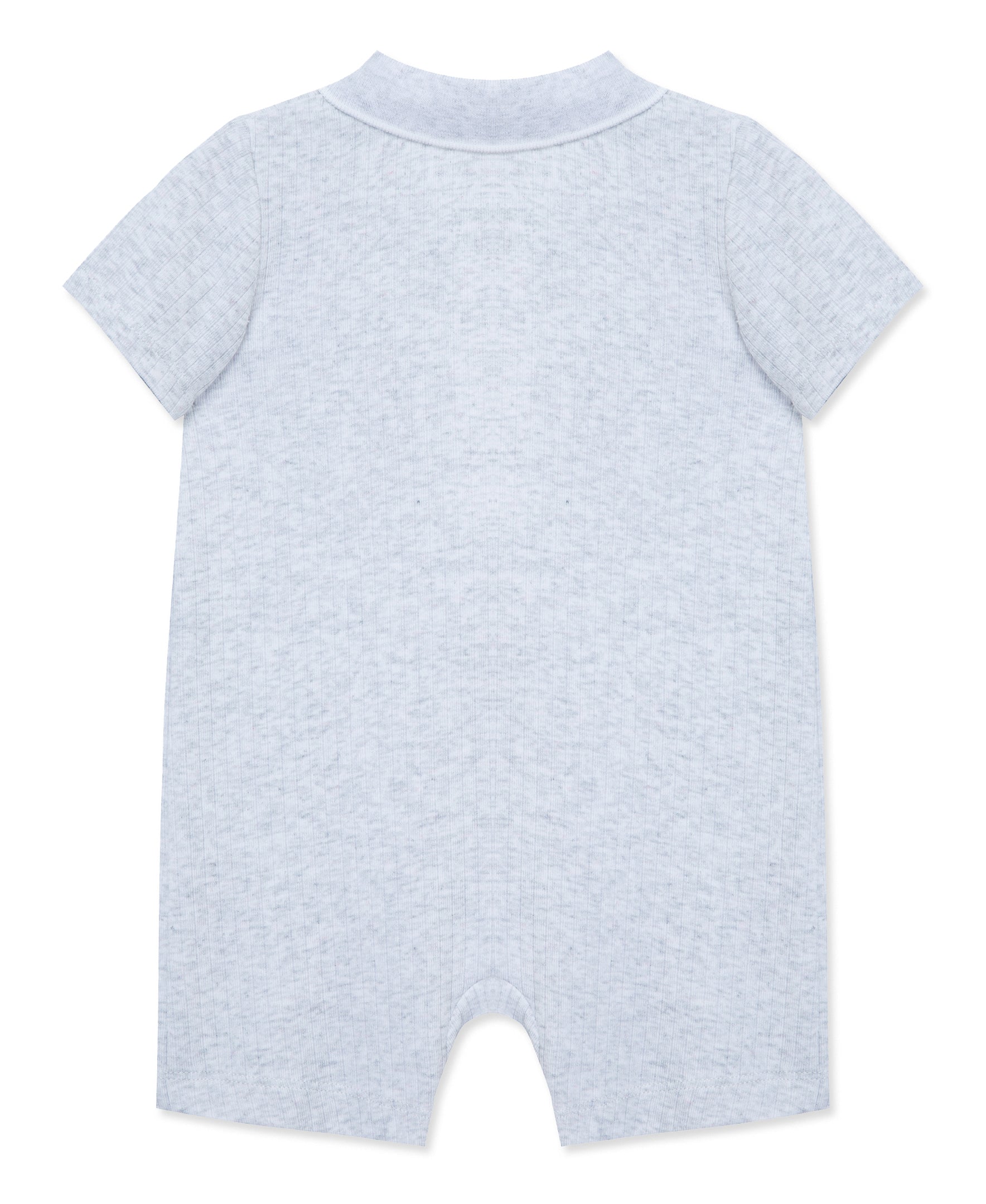 Grey Polo Romper - Little Me