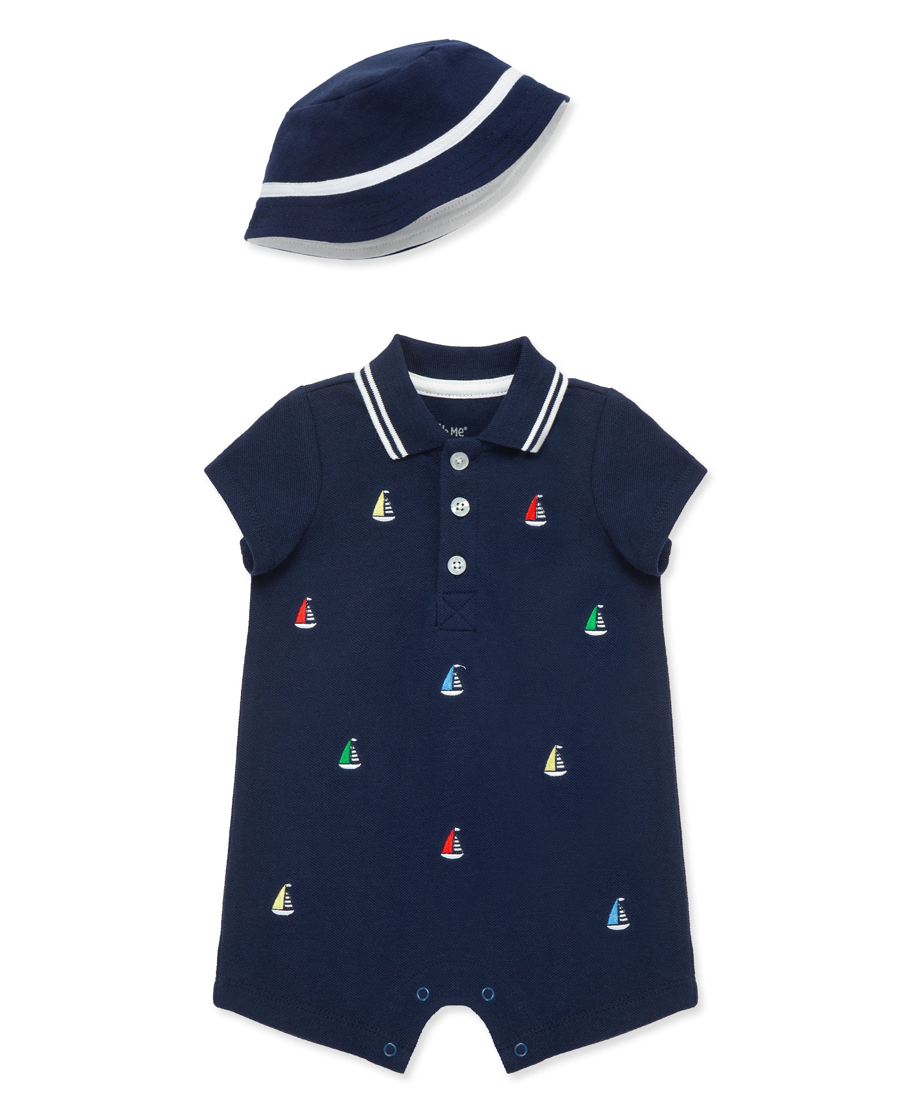 Sailboats Romper & Hat - Little Me