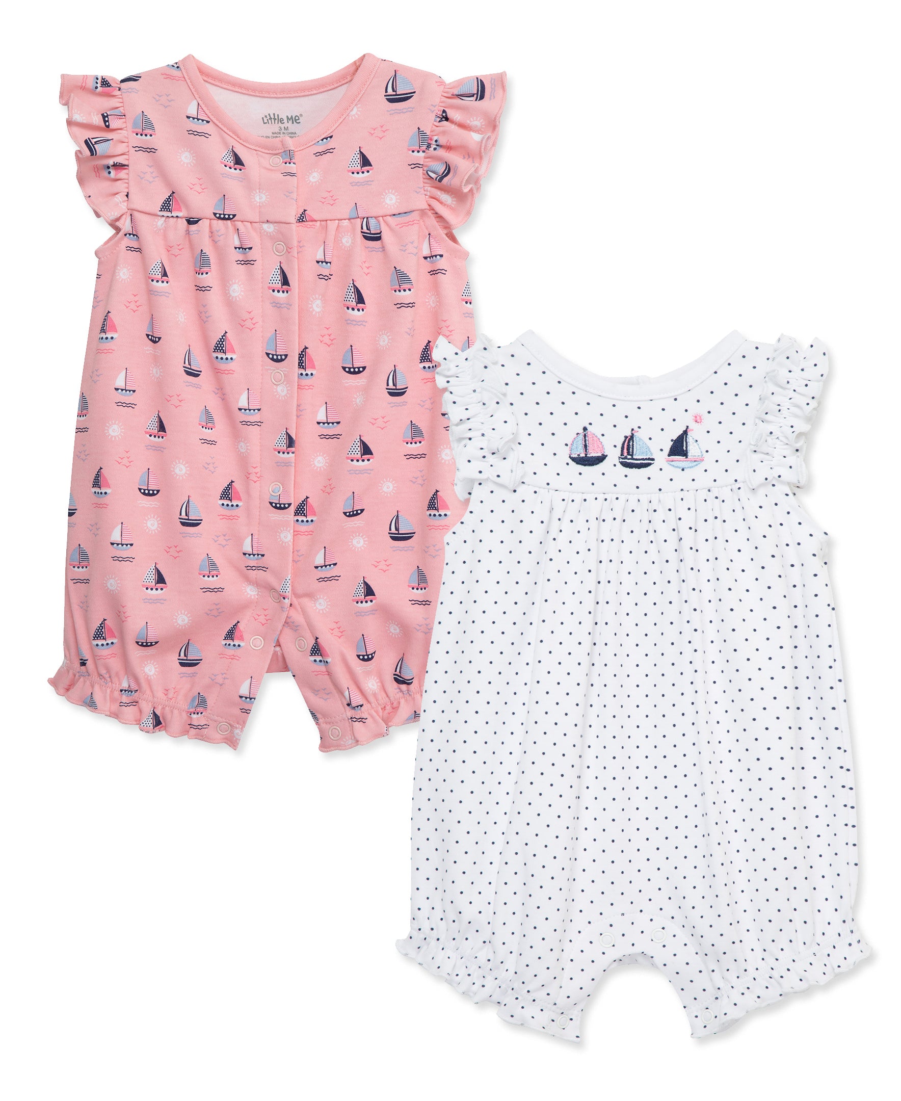 Sailboats Rompers (2-Pack) - Little Me