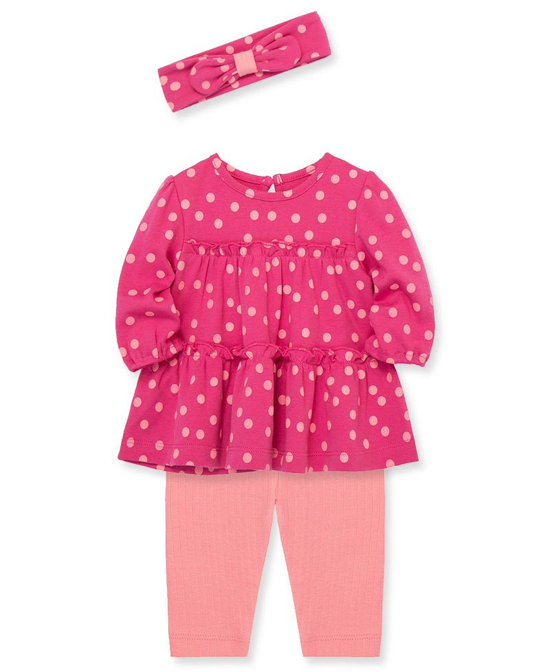Fun Dots Rib Knit Infant Tunic Set - Little Me