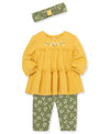 Daisy Tiered Rib Knit Infant Tunic Set - Little Me