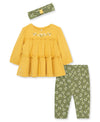 Daisy Tiered Rib Knit Tunic Set - Little Me