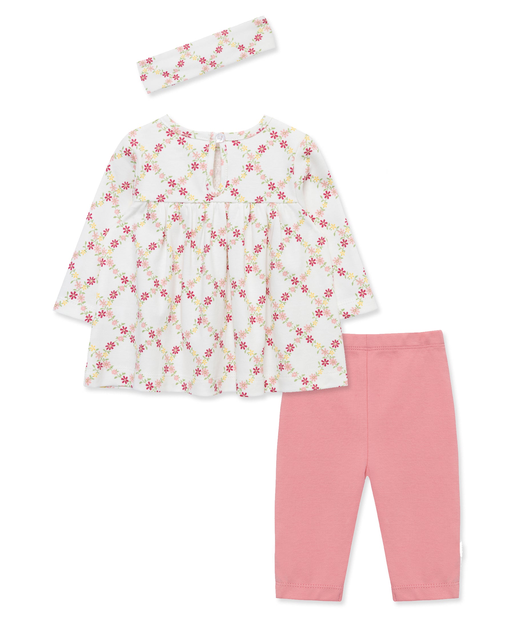 Floral Lattice Tunic Set (3M-12M) - Little Me