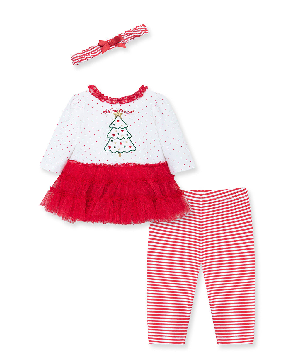 Sparkle Tree Dress Set - Little Me