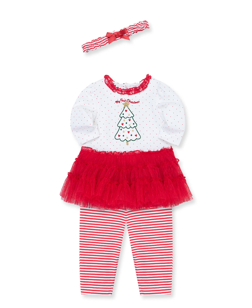 Sparkle Tree Dress Set - Little Me