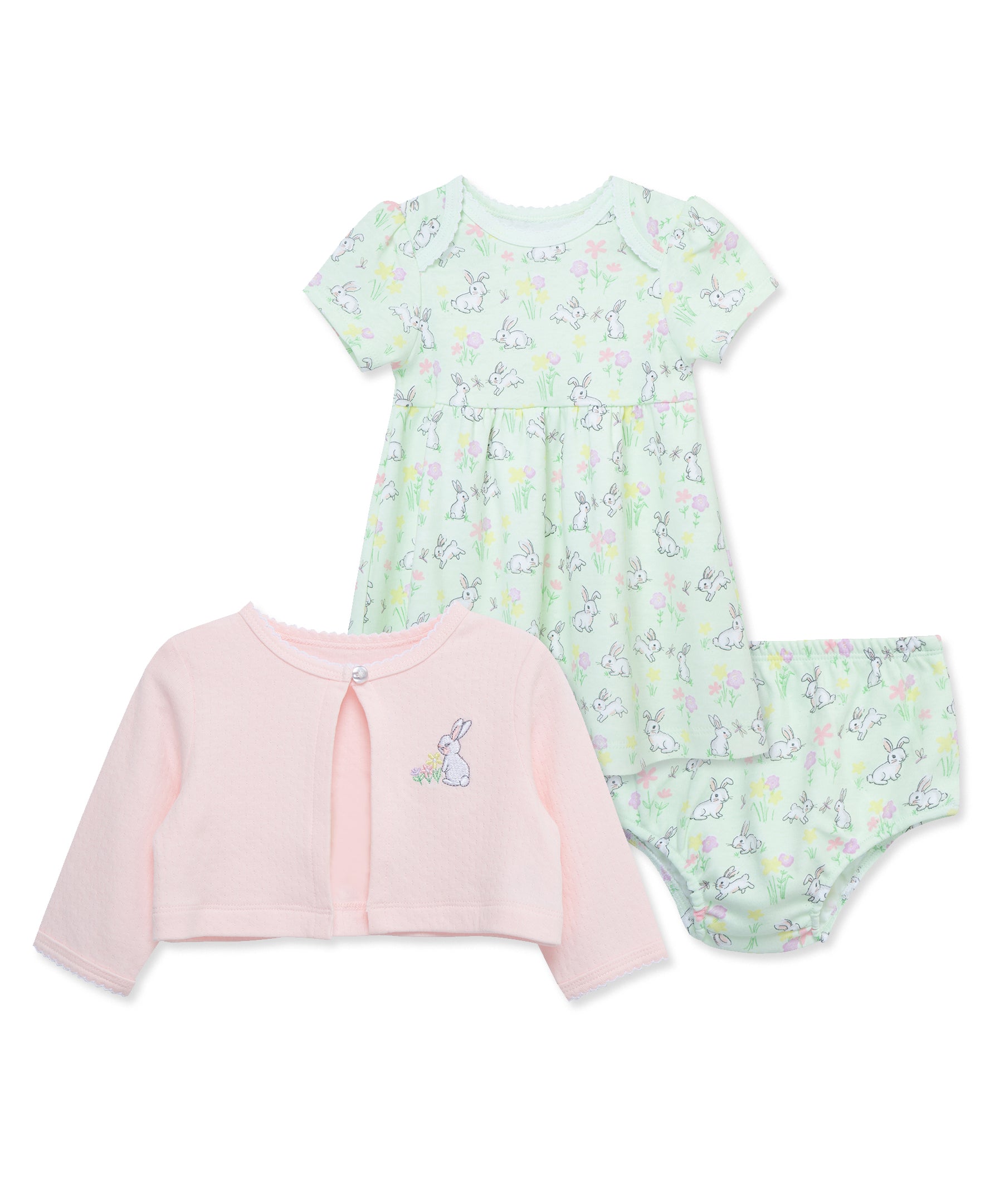 Bunny Garden Dress & Cardigan Set - Little Me