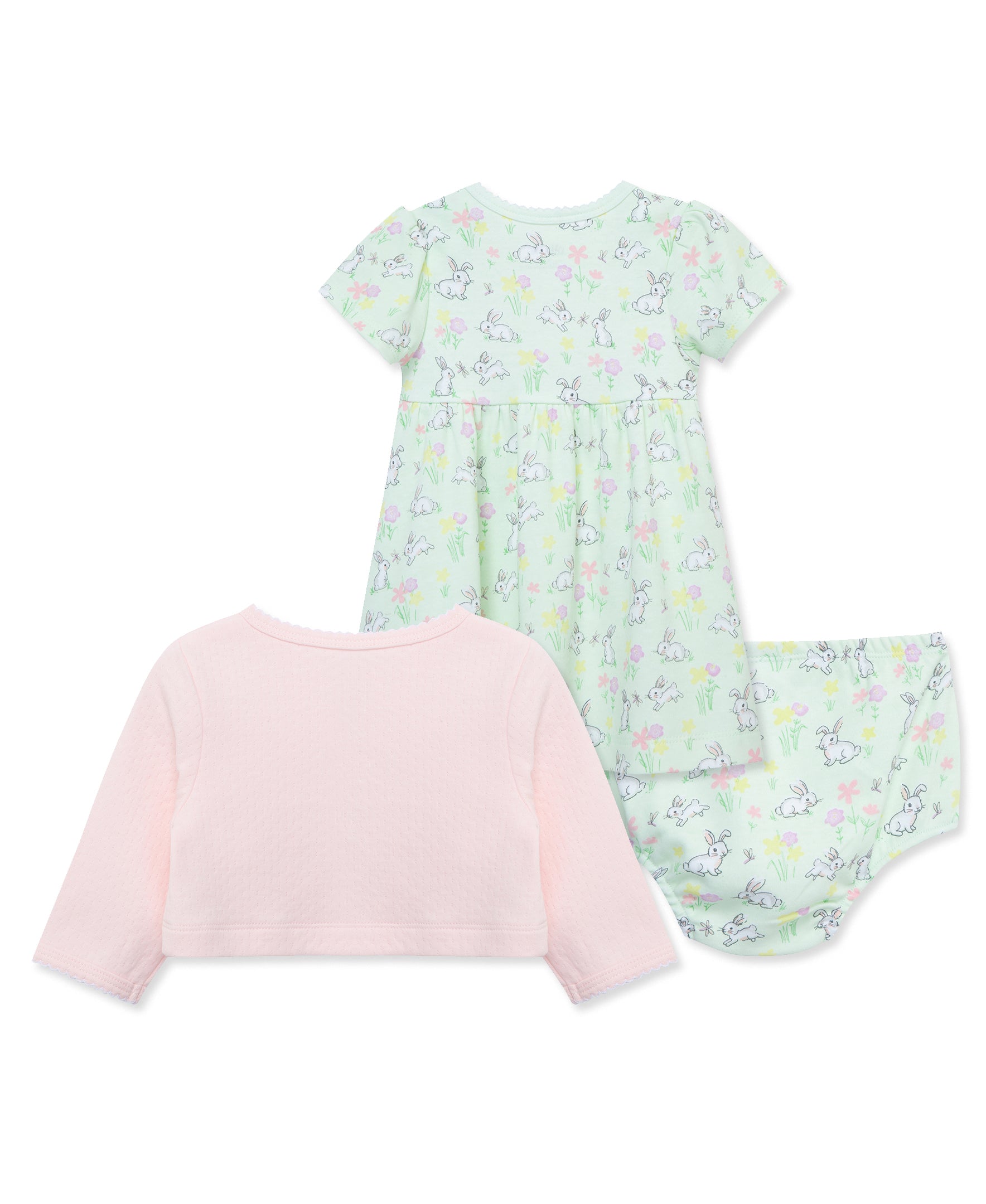 Bunny Garden Dress & Cardigan Set - Little Me