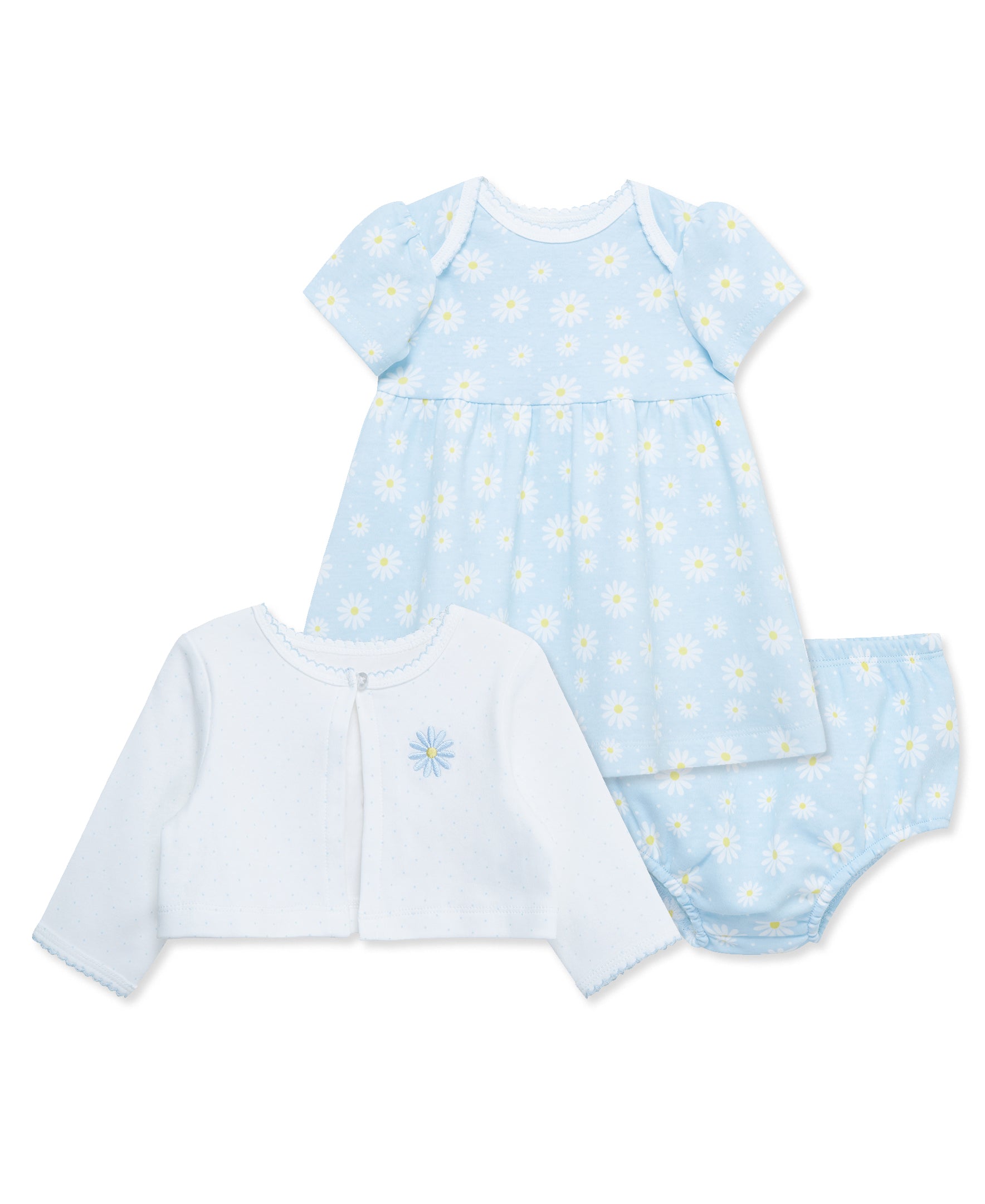 Daisy Dot Dress & Cardigan Set - Little Me