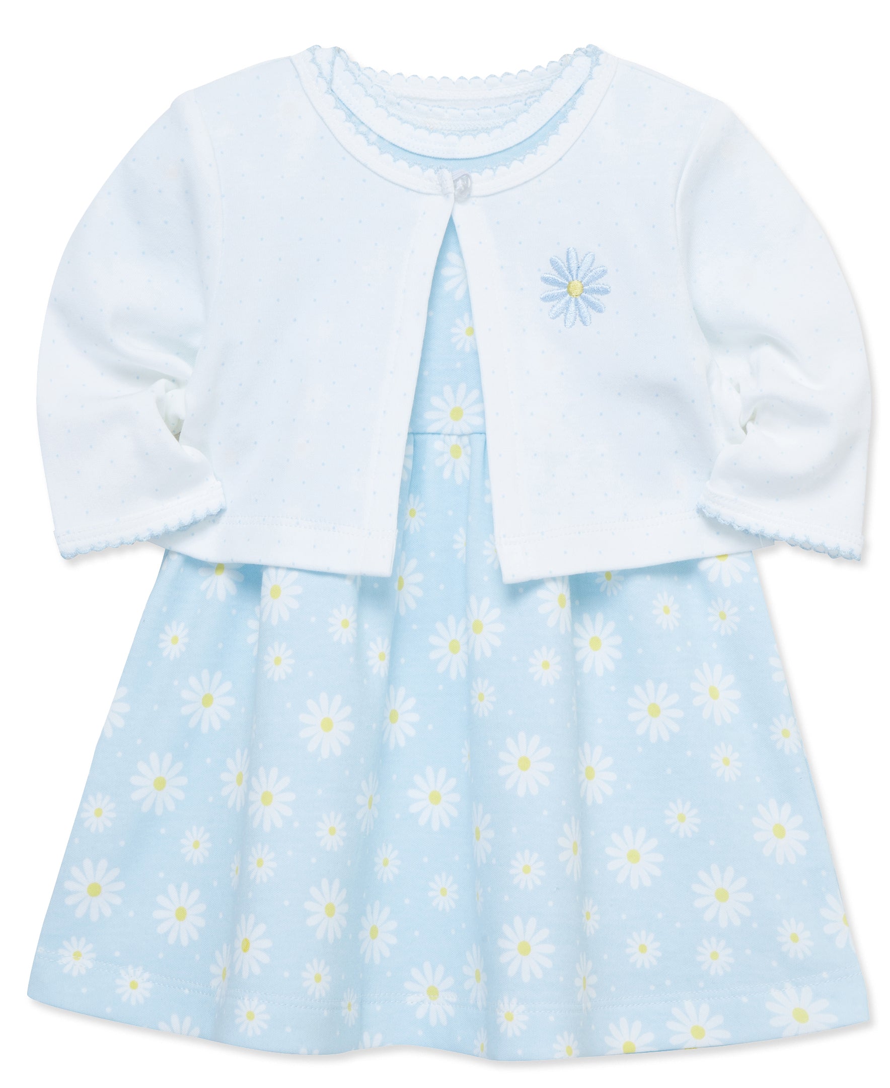 Daisy Dot Dress & Cardigan Set - Little Me