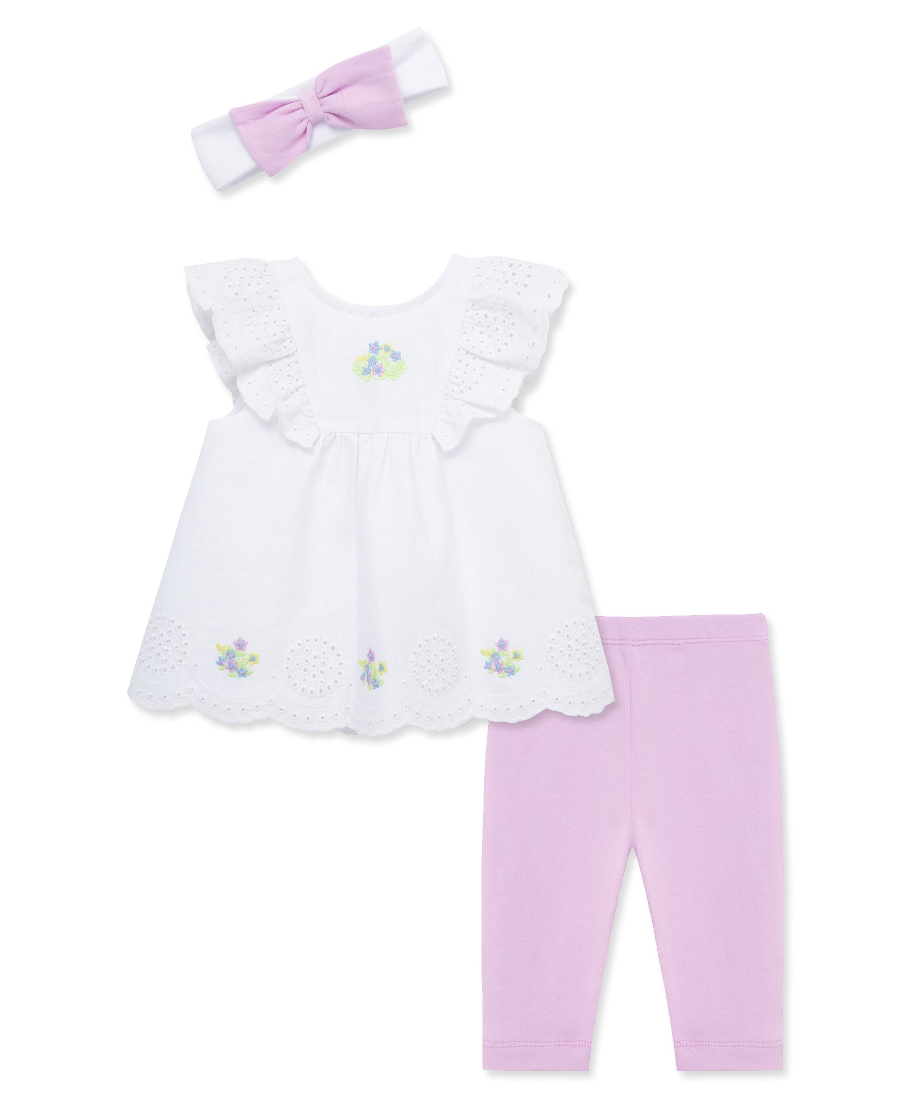 Sweet Eyelet Woven Tunic Set (3M-12M) - Little Me