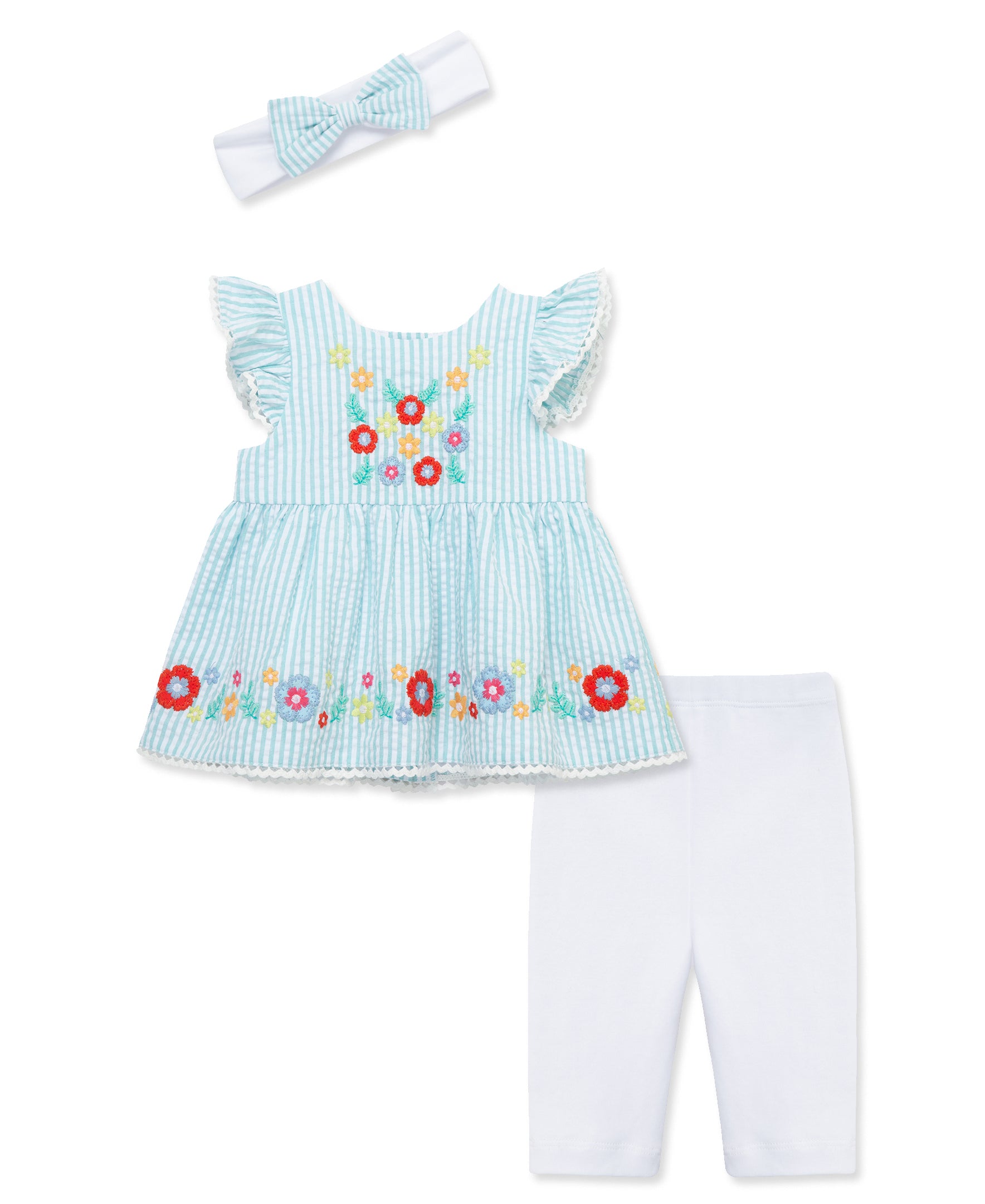 Happy Flowers Woven Tunic Set (12M-24M) - Little Me