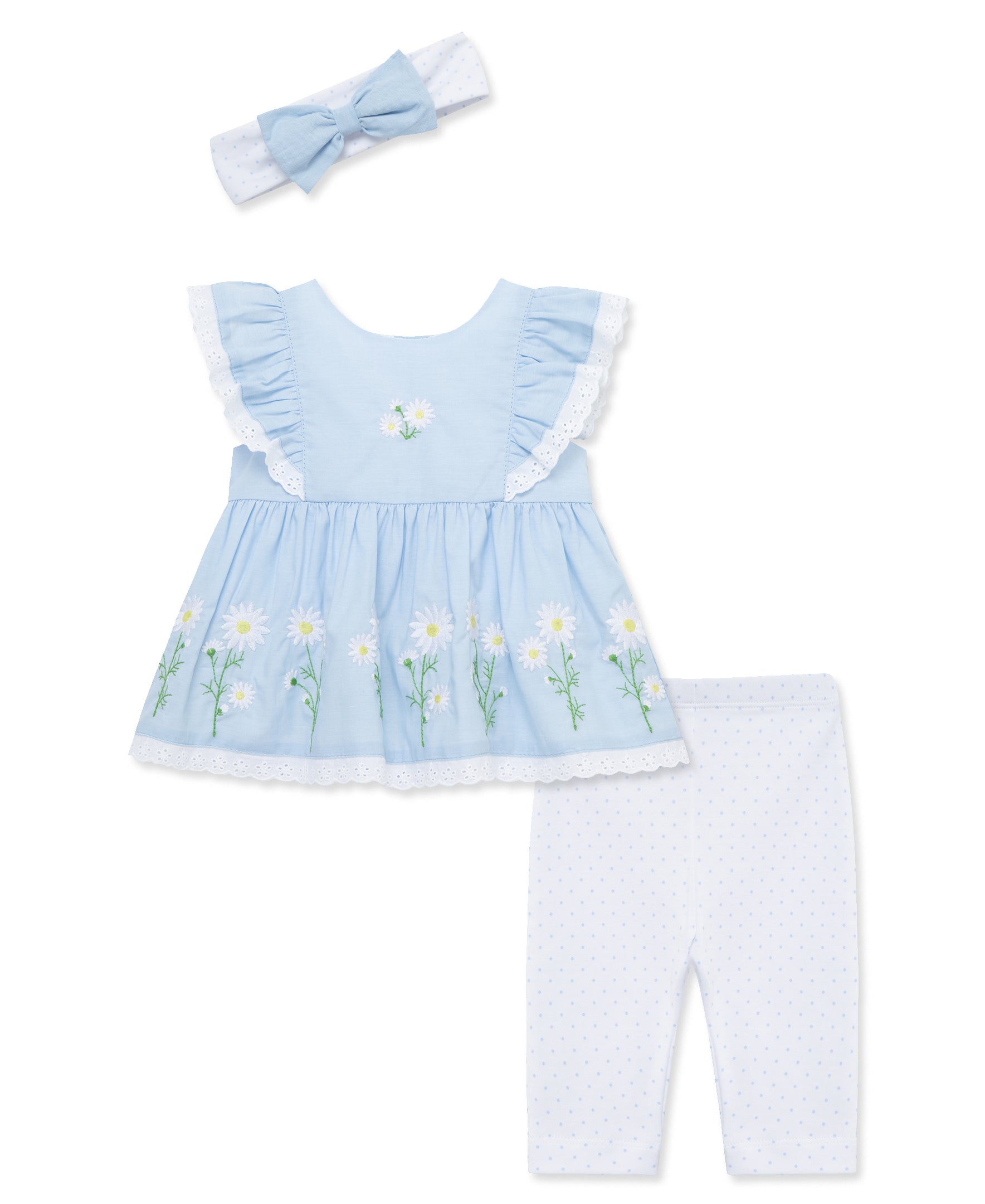 Daisy Border Woven Tunic Set (12M-24M) - Little Me