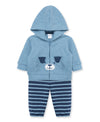 Puppy Waffle Knit 3-Piece Hoodie Set - Little Me