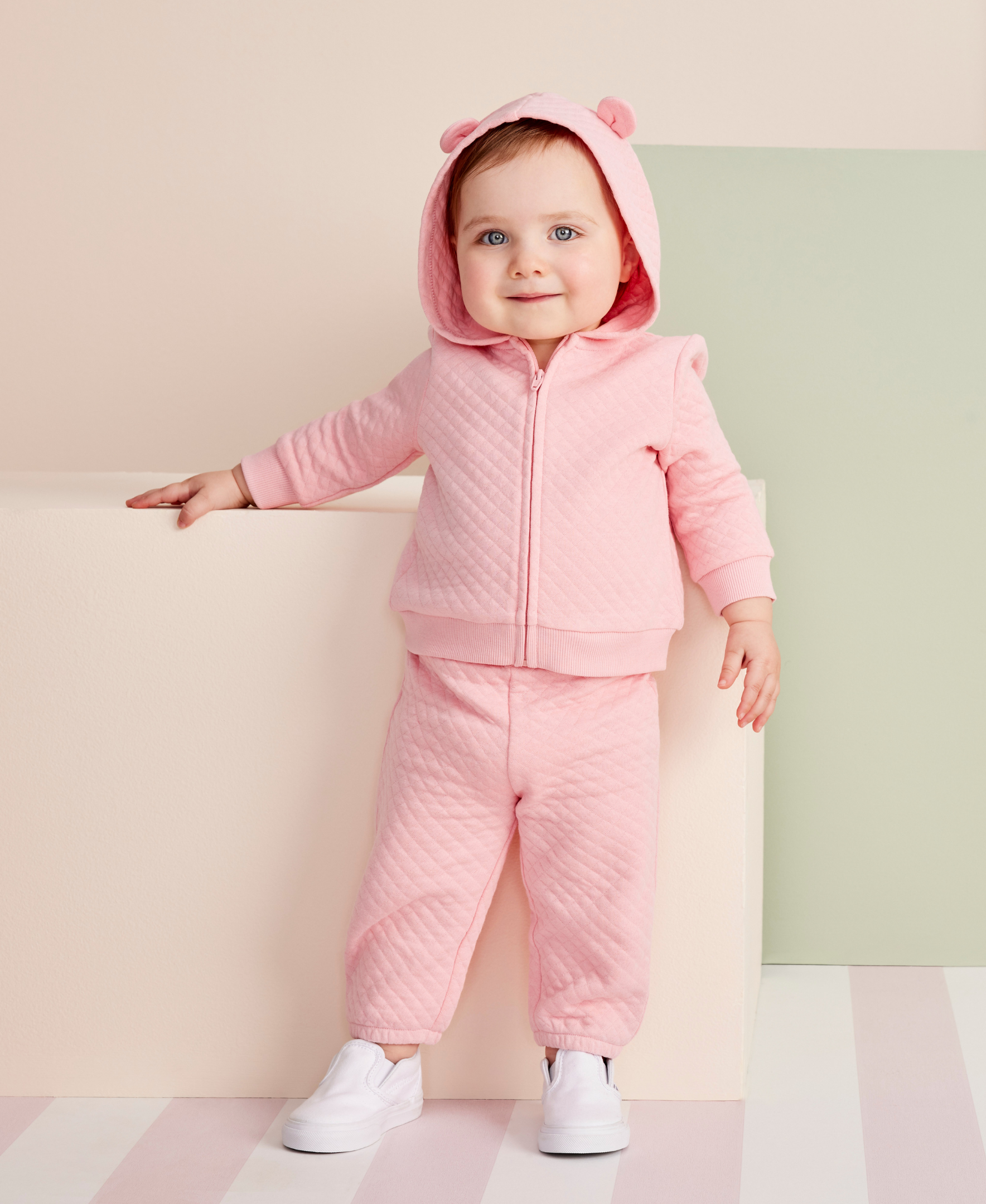 Pink Quilted Hoodie Set - Little Me