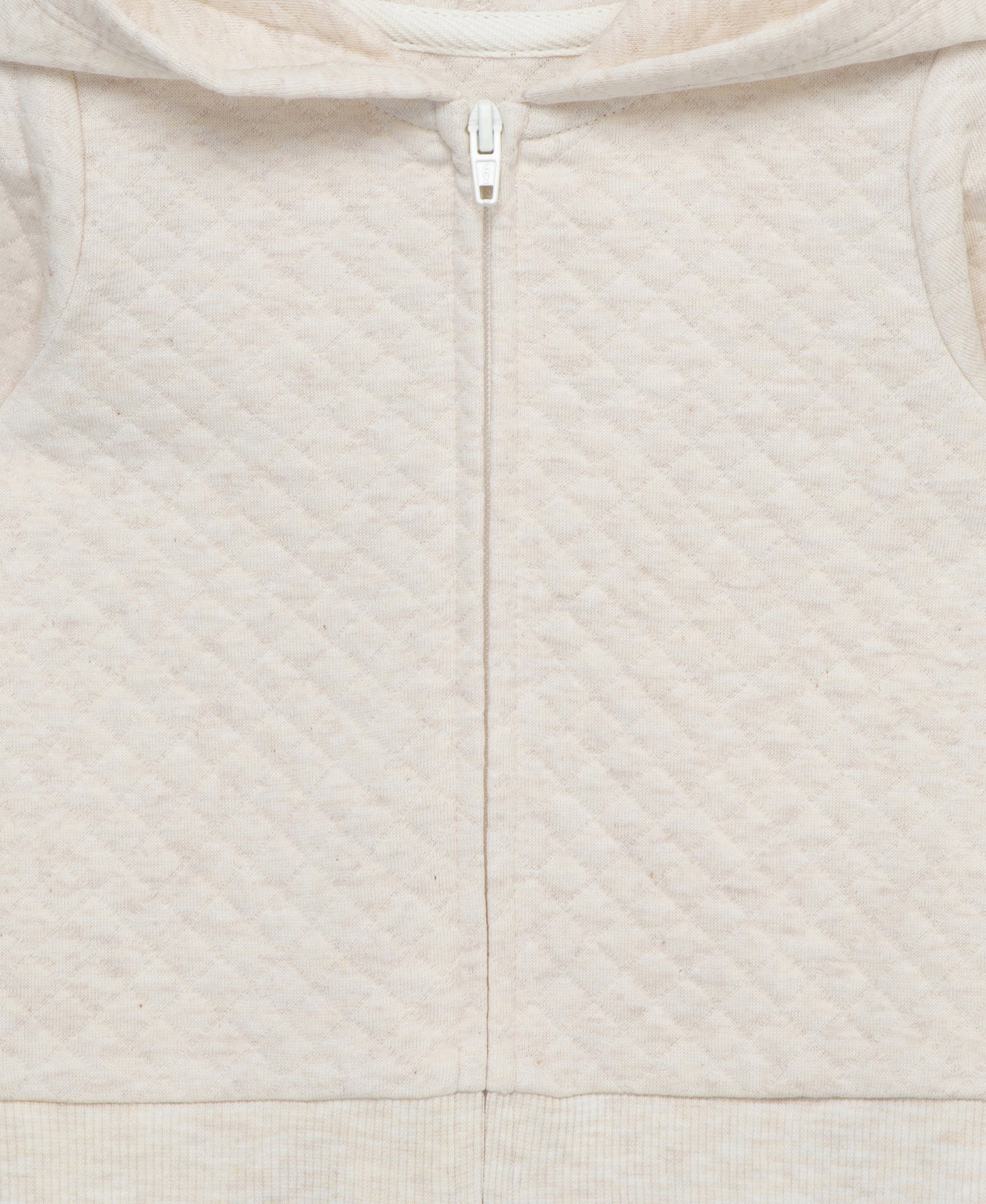 Oatmeal Quilted Hoodie Set - Little Me