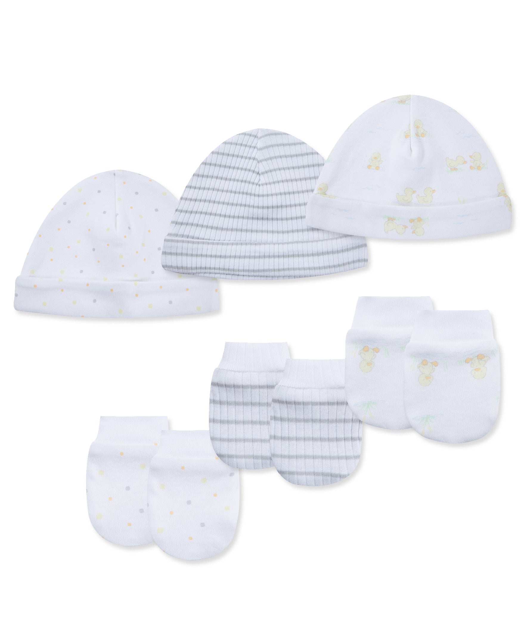 Splashy Ducks Hat & Mitten Set