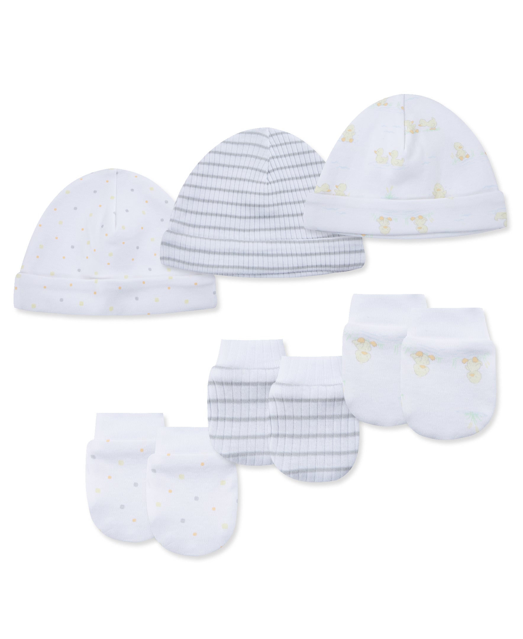 Splashy Ducks Hat & Mitten Set