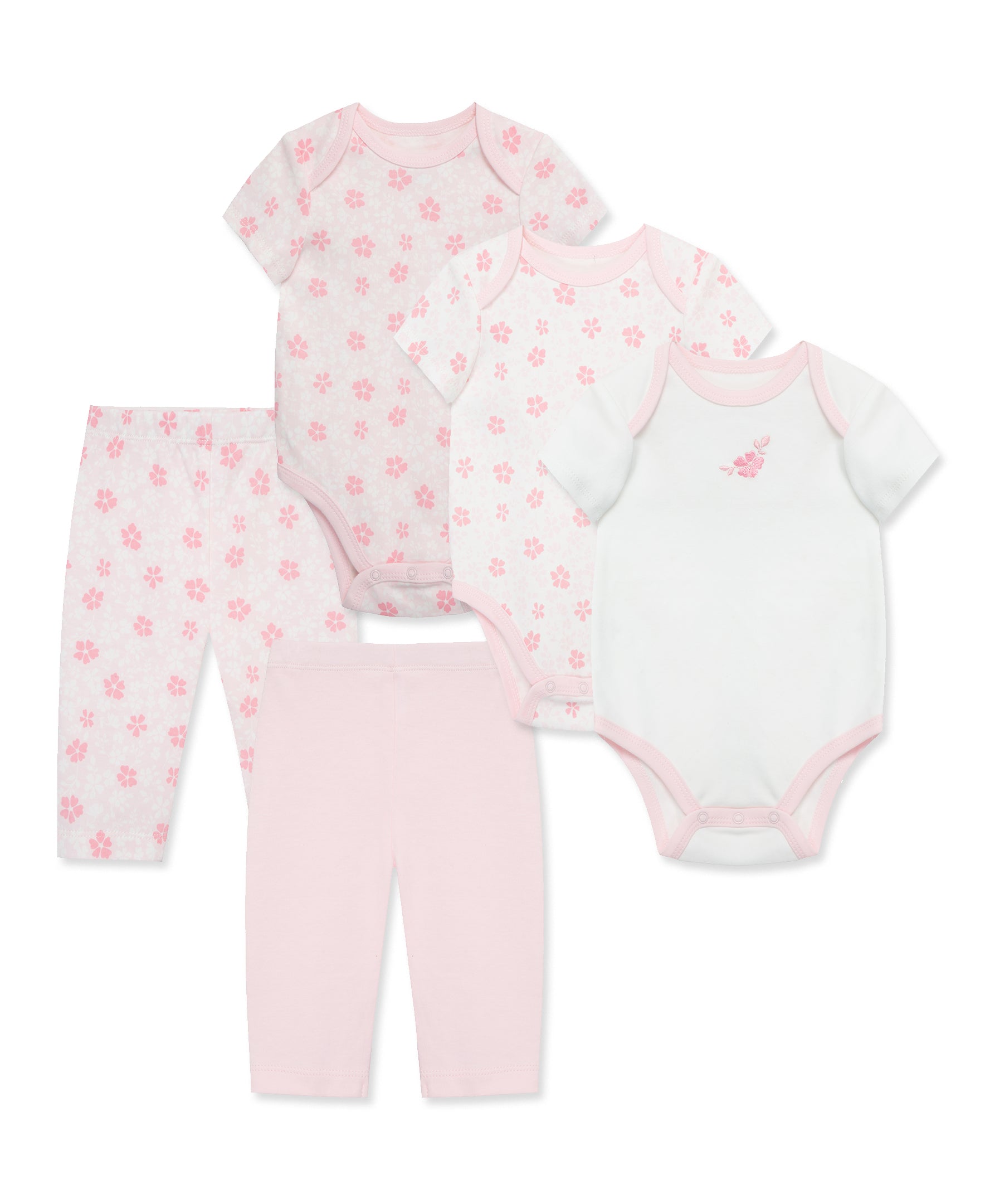 Petals 5-Piece Bodysuit & Pant Set - Little Me