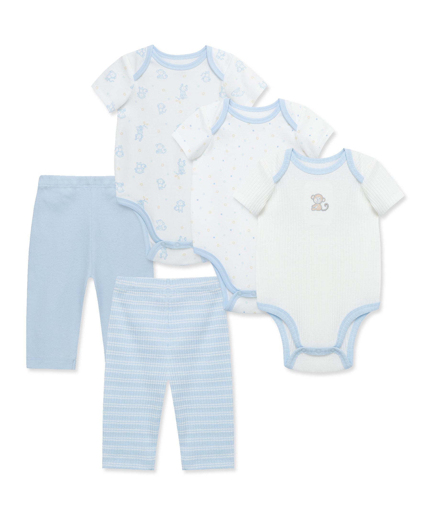 Cuddles 5-Piece Bodysuit & Pant Set - Little Me