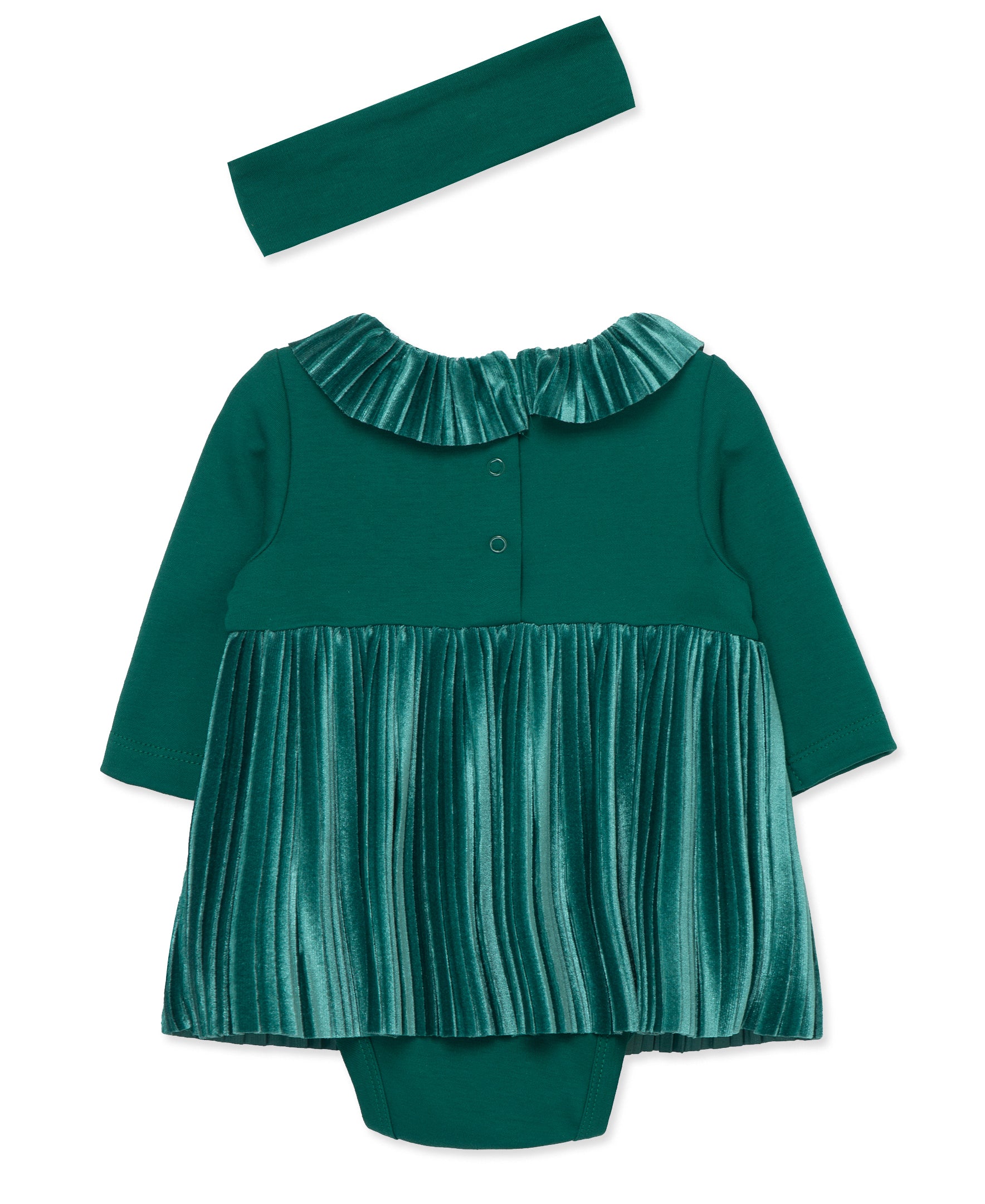 Festive Velour Bodysuit Dress Set - Little Me