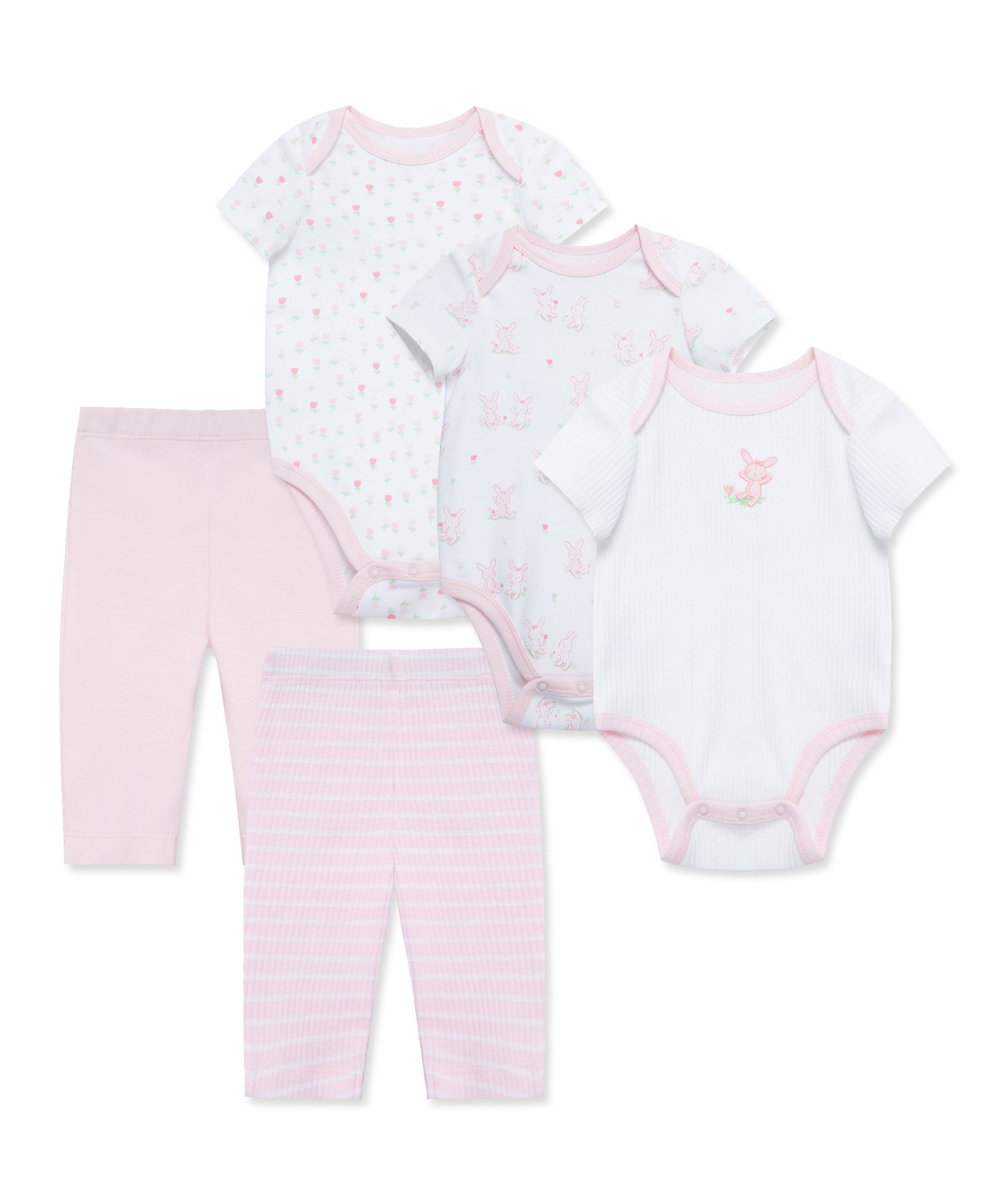 Cuddly Bunny 5-Piece Bodysuit & Pant Set