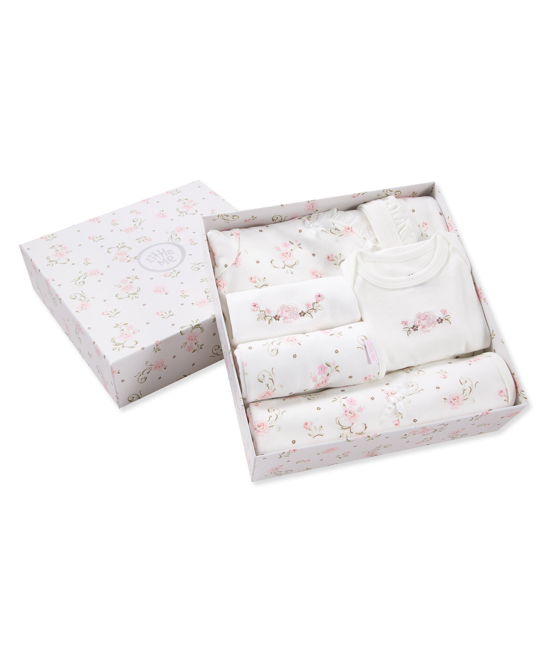 Vintage Rose Print Baby Gift Box Set - Little Me