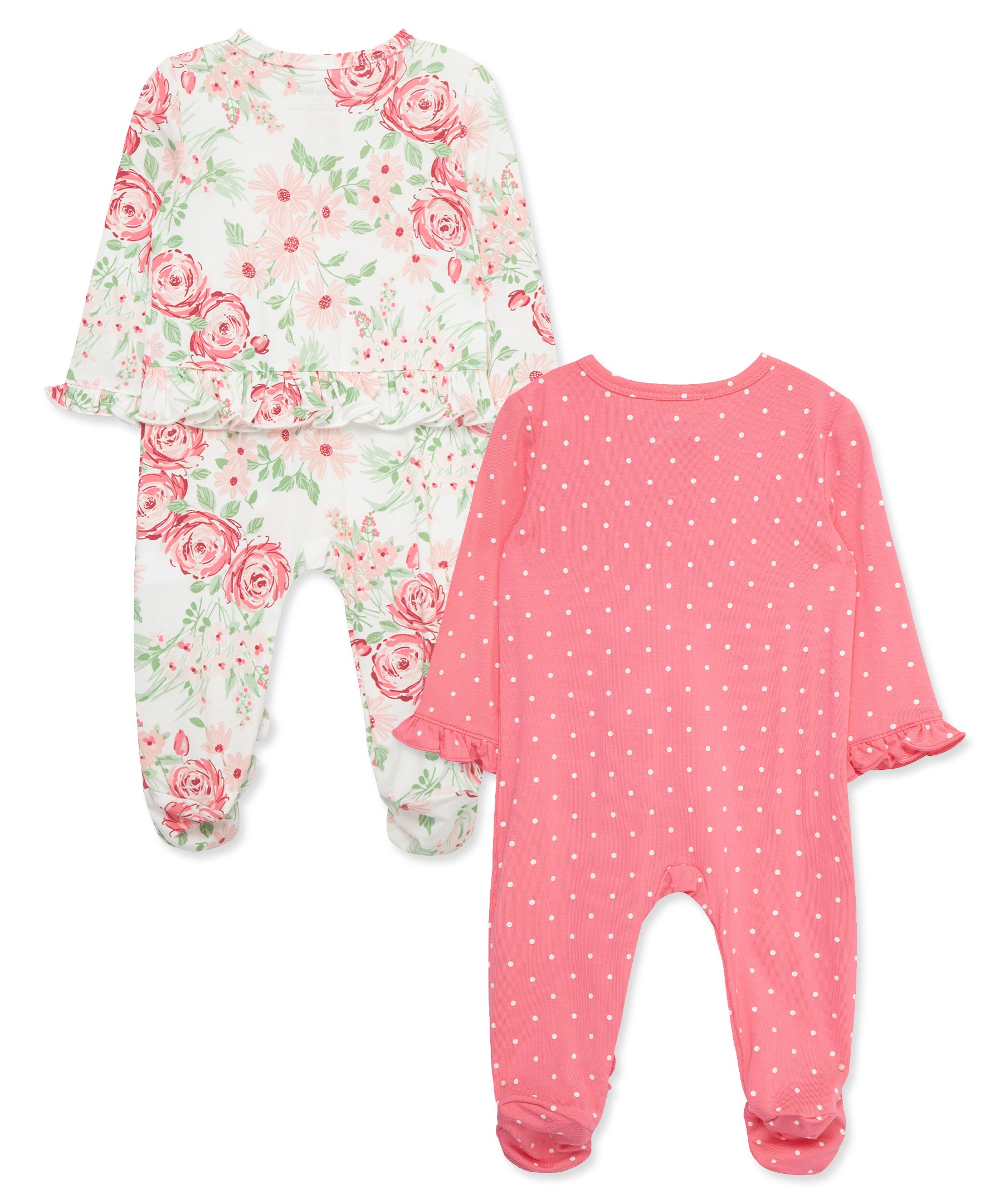 Floral 2-Way-Zip Footies (2-Pack) - Little Me