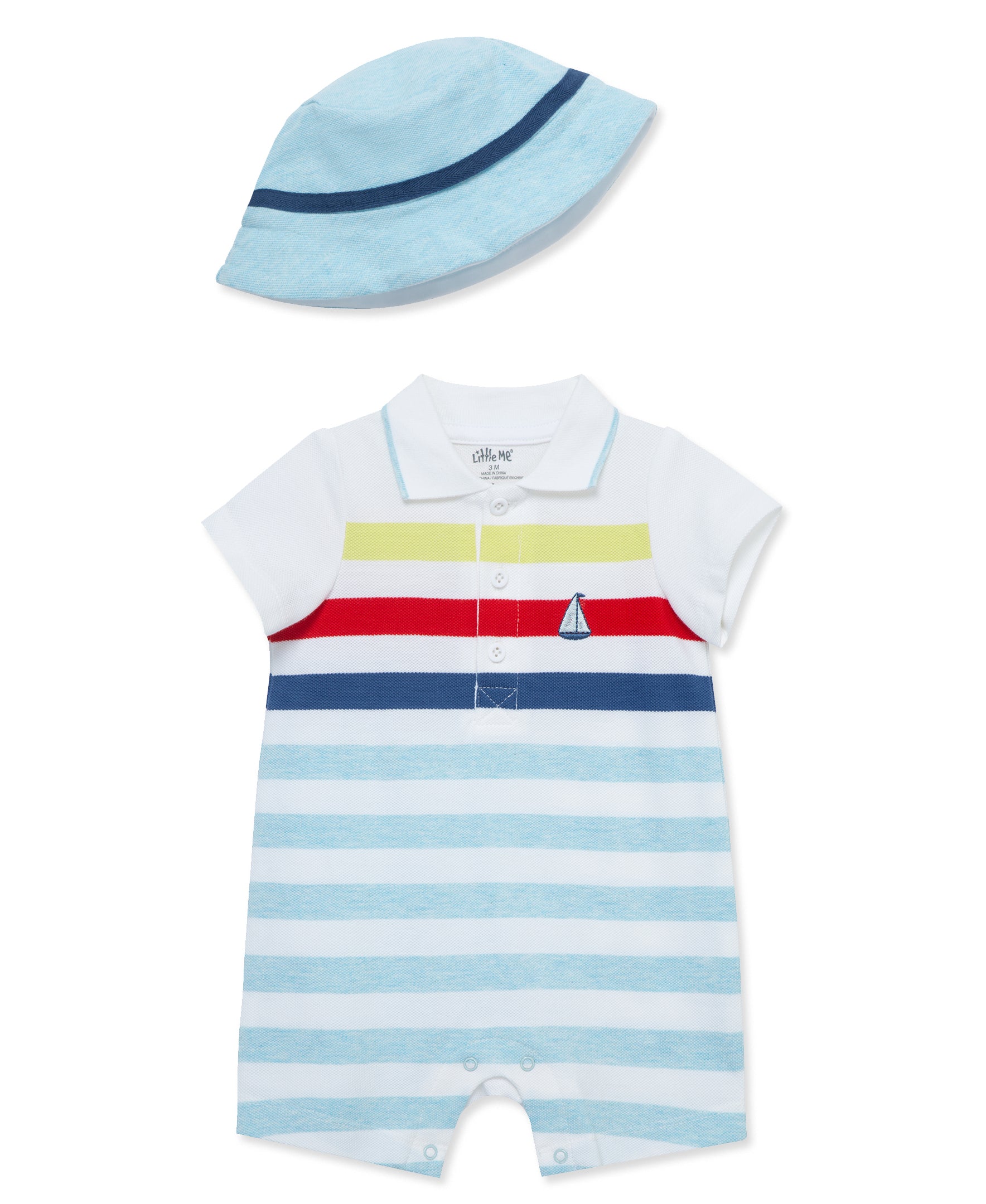 Striped Romper & Hat - Little Me