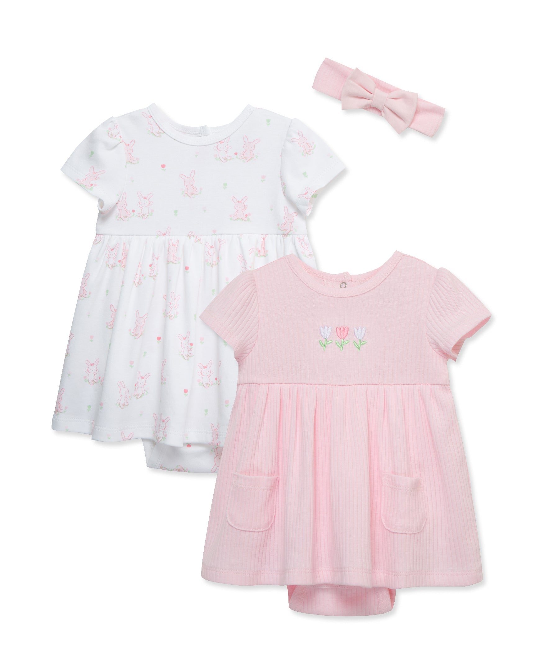 Tulips 2-Pack Bodysuit Dress with Headband - Little Me