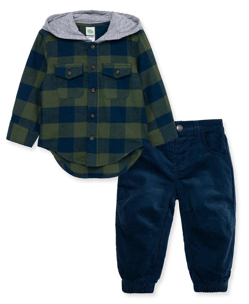 Check Woven Toddler Pant Set - Little Me
