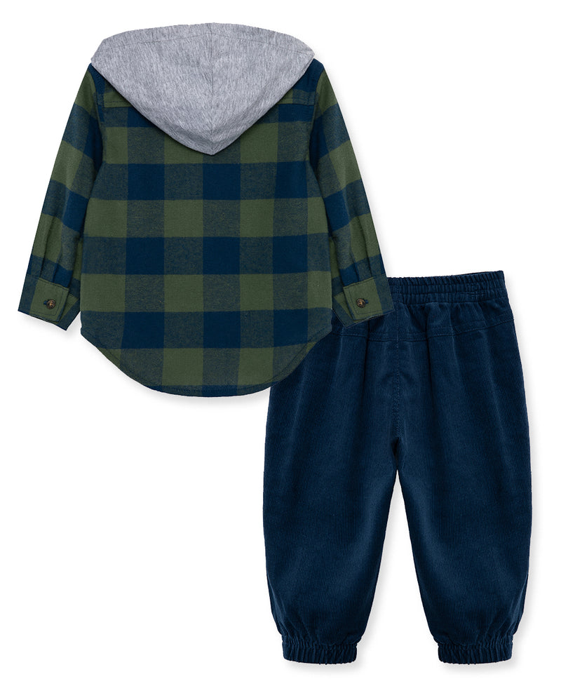 Check Woven Toddler Pant Set - Little Me
