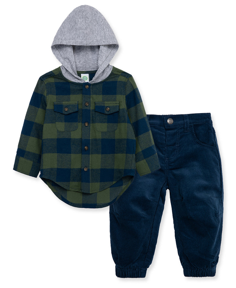 Check Woven Toddler Pant Set - Little Me