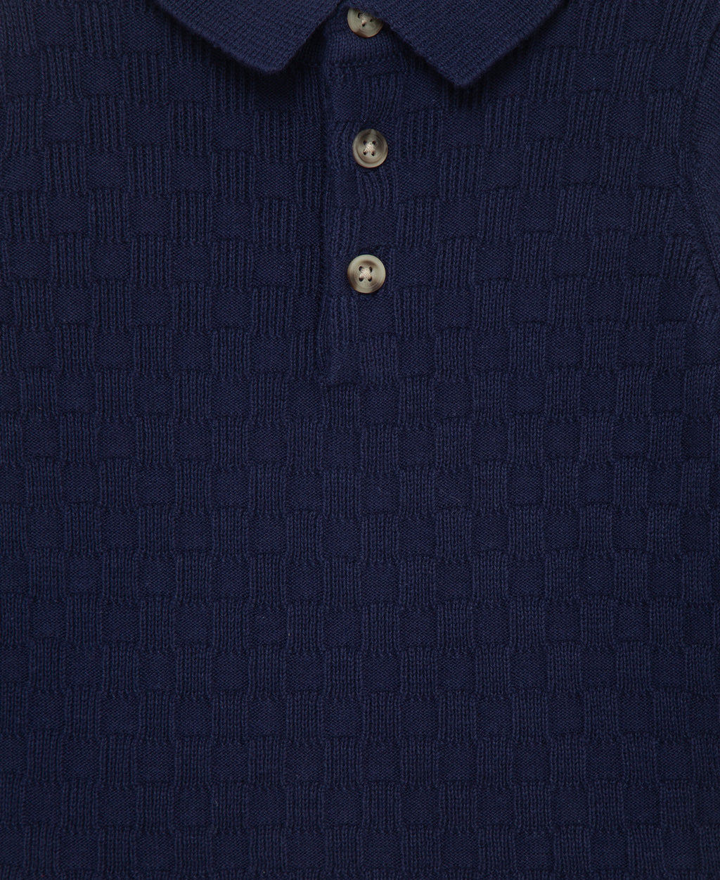 Navy Check Knit Polo Set (12M-24M) - Little Me