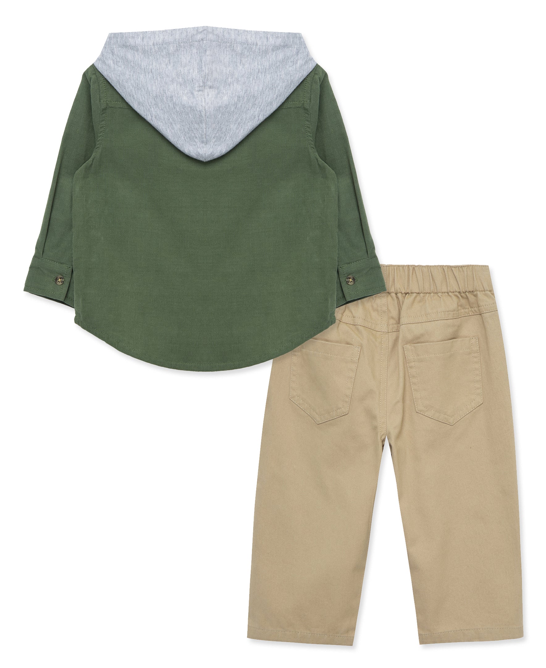 Green Woven Pant Set (2T-4T) - Little Me