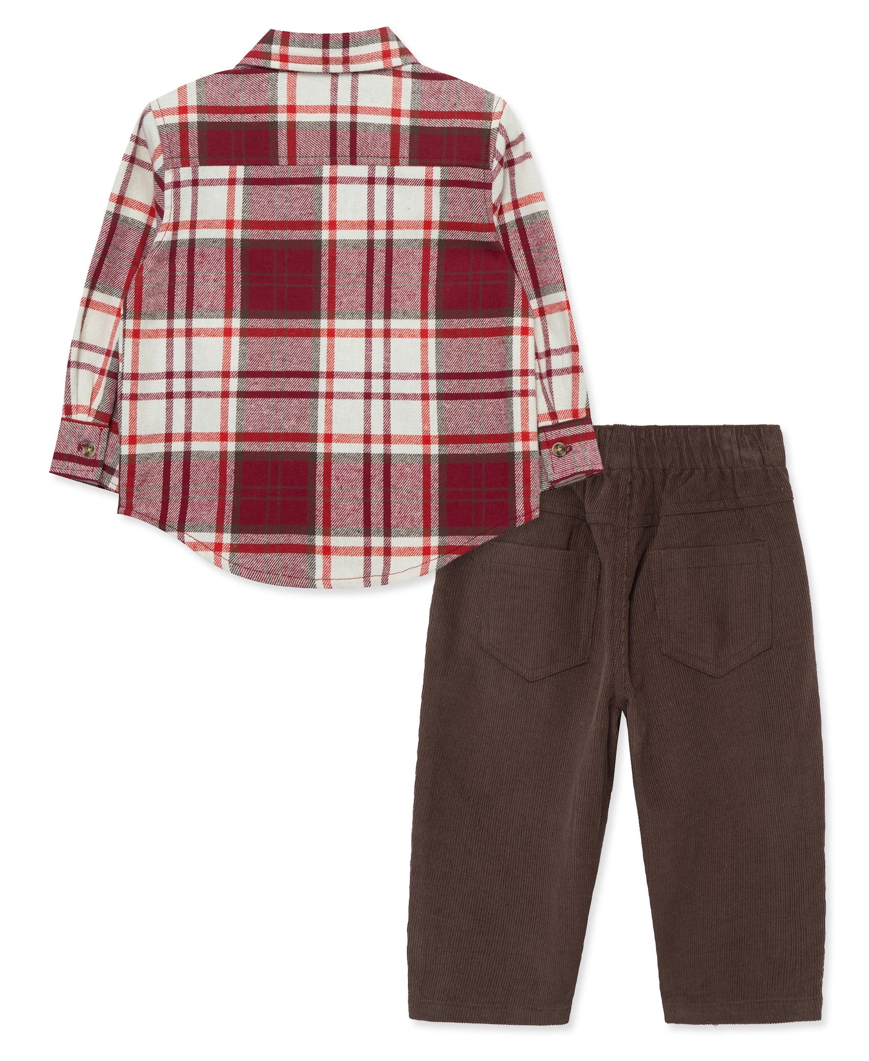 Red Plaid Woven Pant Set (12M-24M) - Little Me