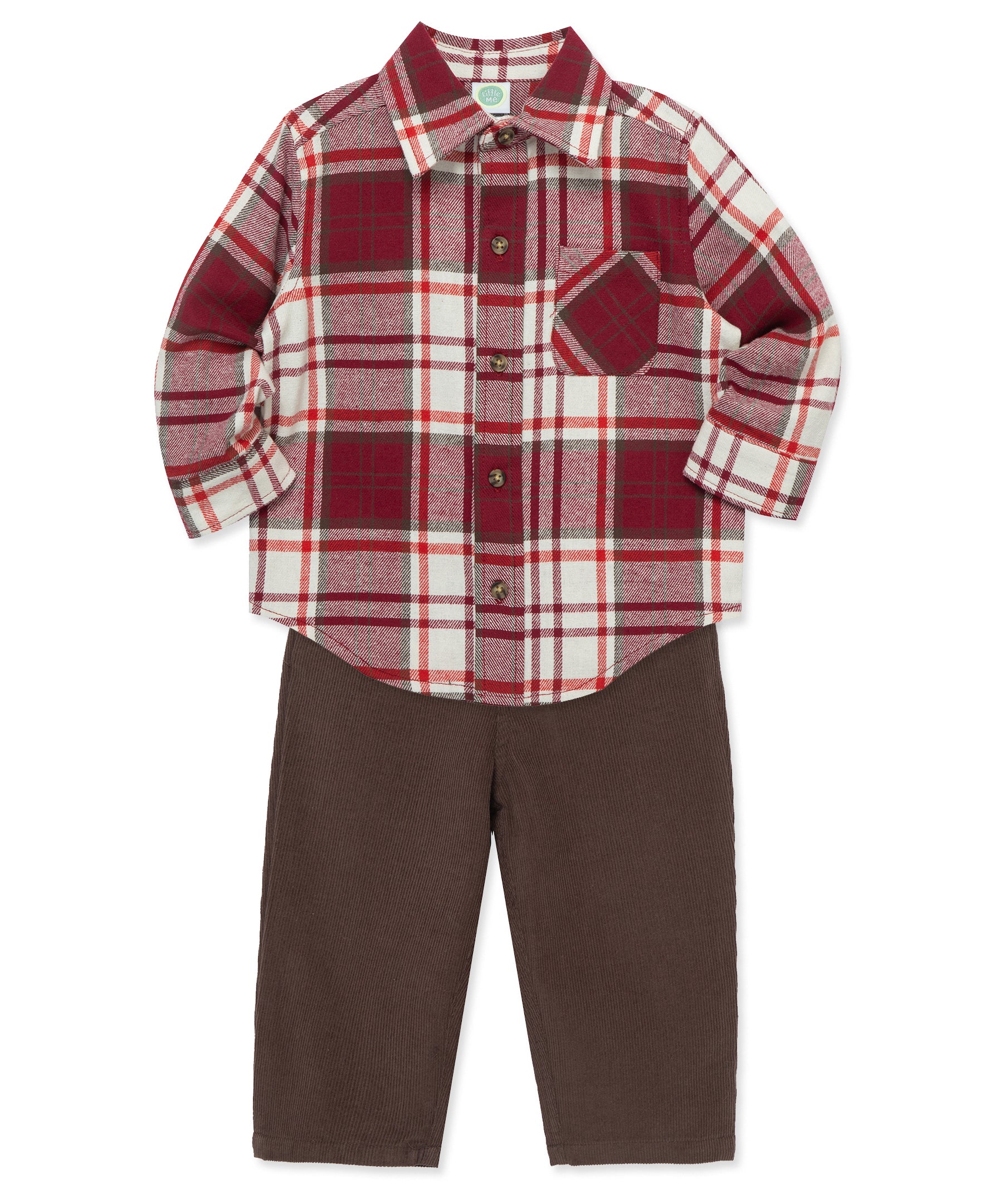 Red Plaid Woven Pant Set (12M-24M) - Little Me