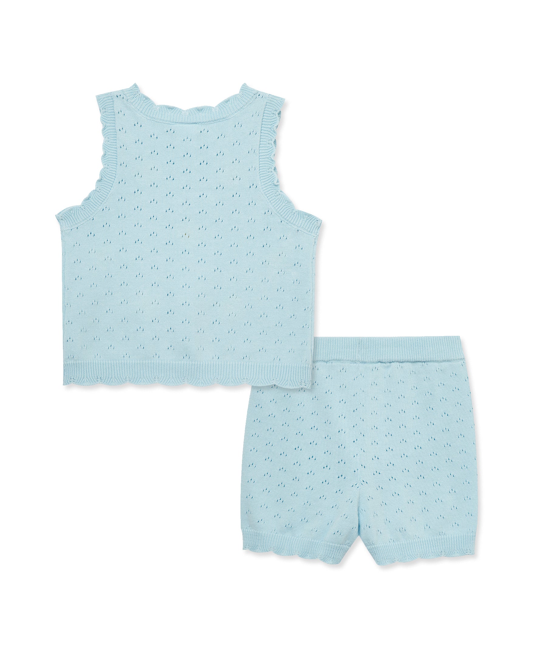 Daisy Pointelle Knit Short Set (2T-4T) - Little Me