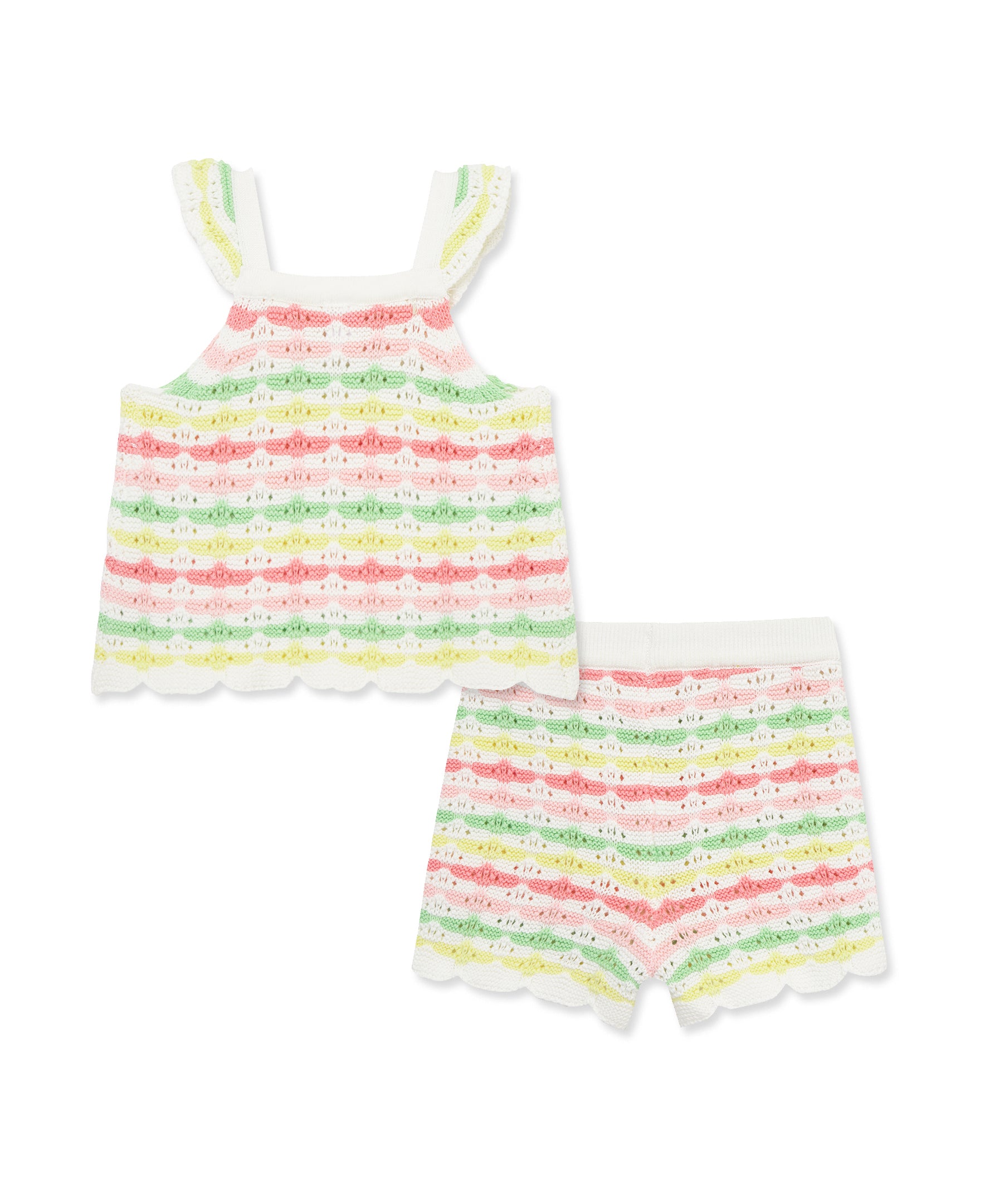 Rainbow Pointelle Knit Short Set (12M-24M) - Little Me